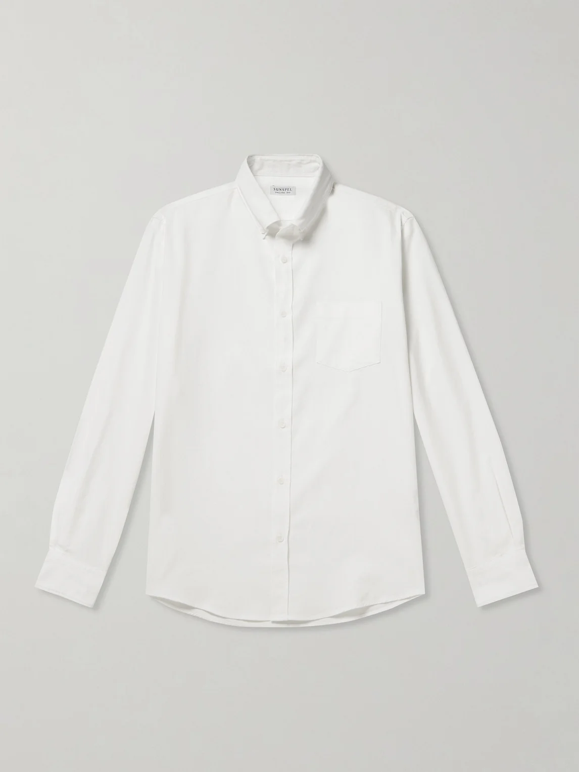 Button-Down Collar Cotton Oxford Shirt - 1