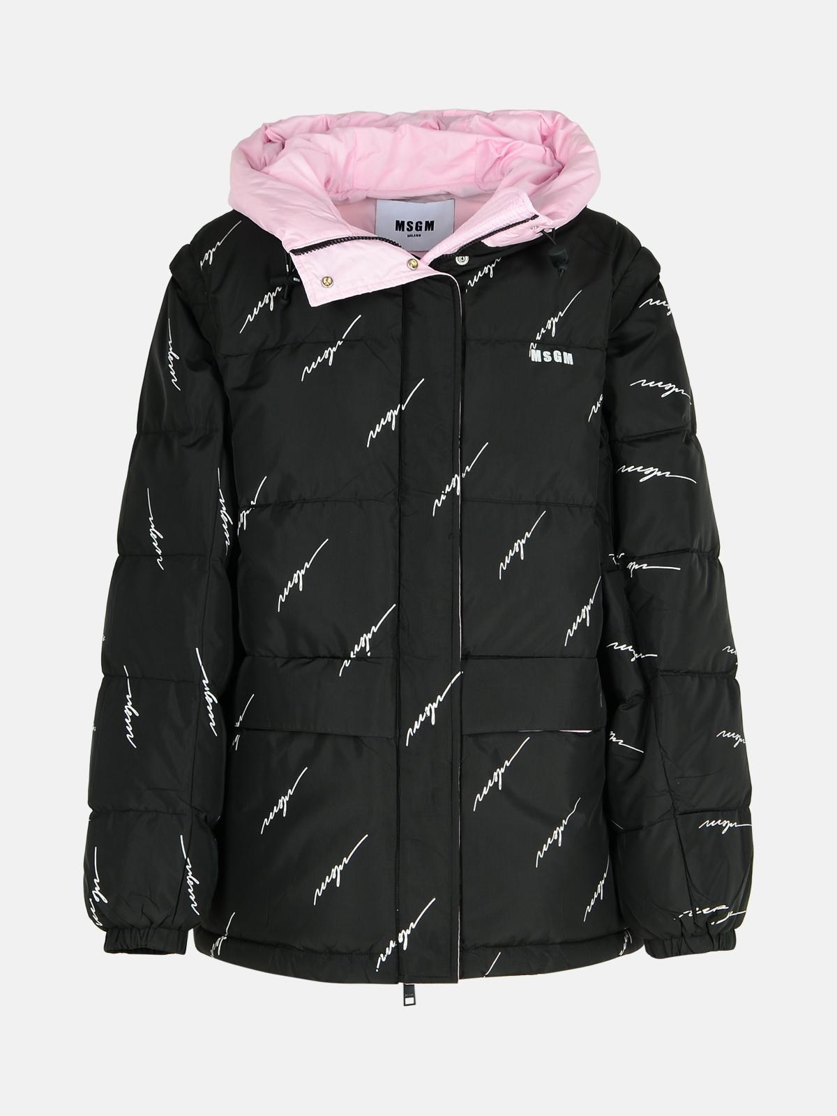 MSGM｜JACKETS (3741MDH12 237705 99) MSGM BLACK POLYESTER DOWN JACKET | lungolivigno | REVERSIBLE
