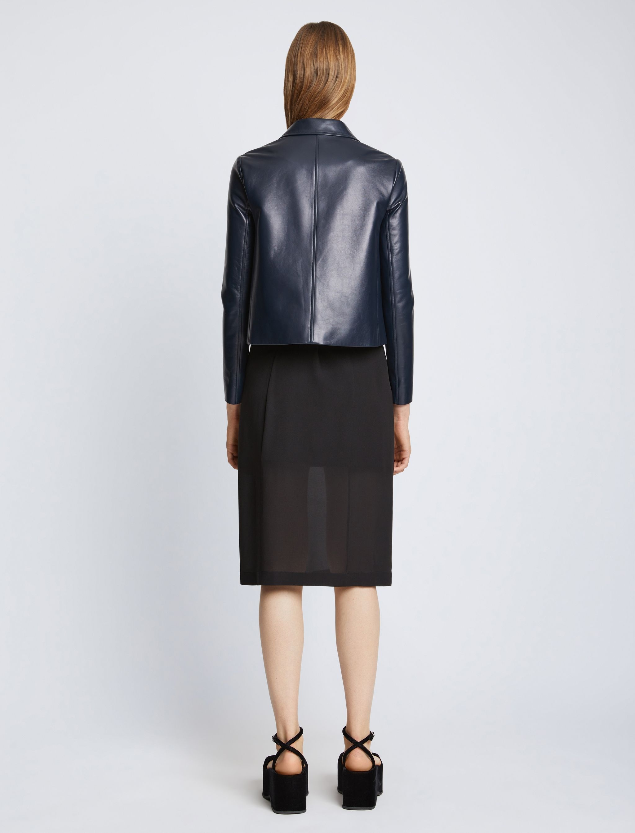 Glossy Leather Jacket - 5