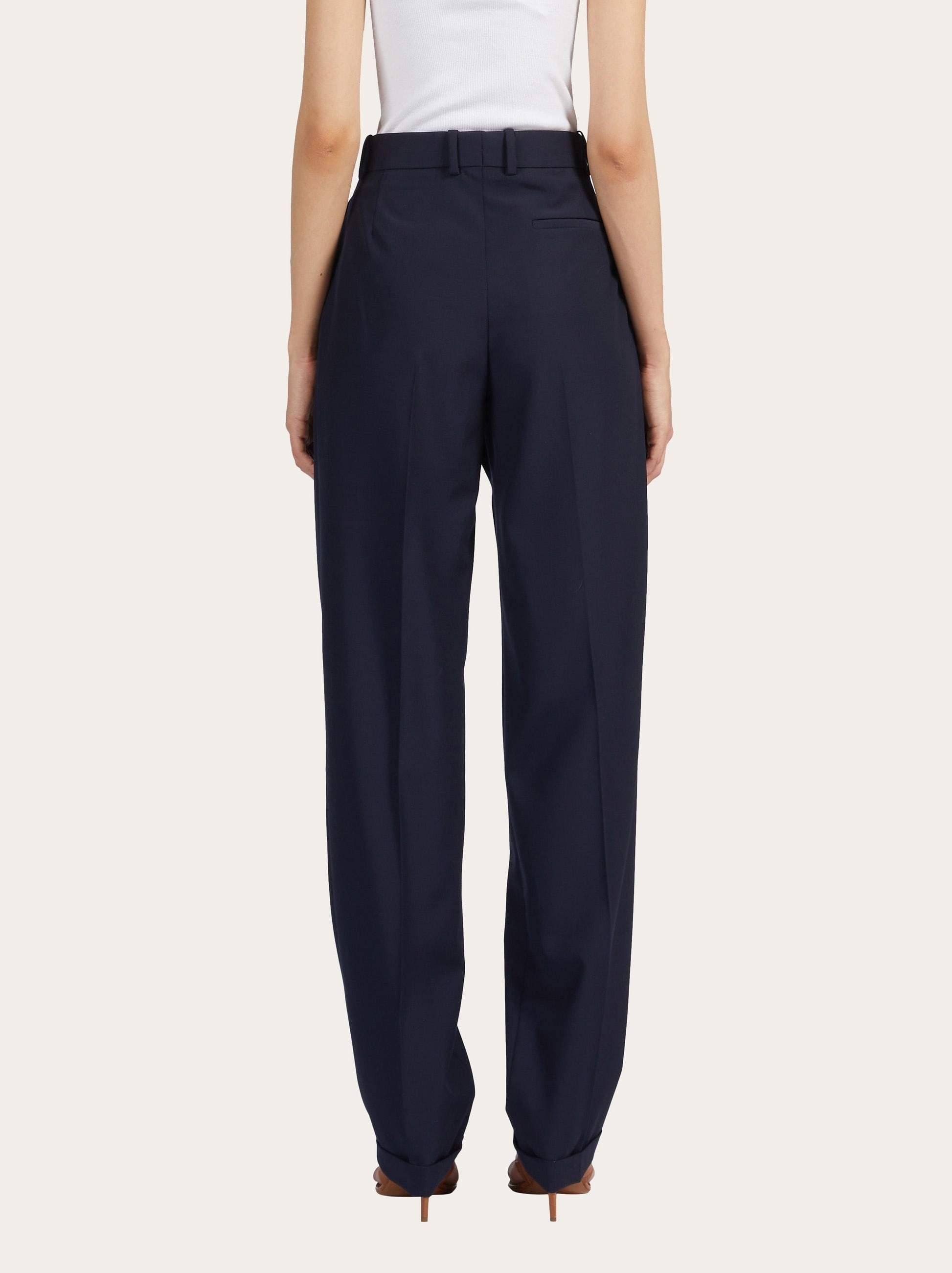 Wide leg wool trouser - 3