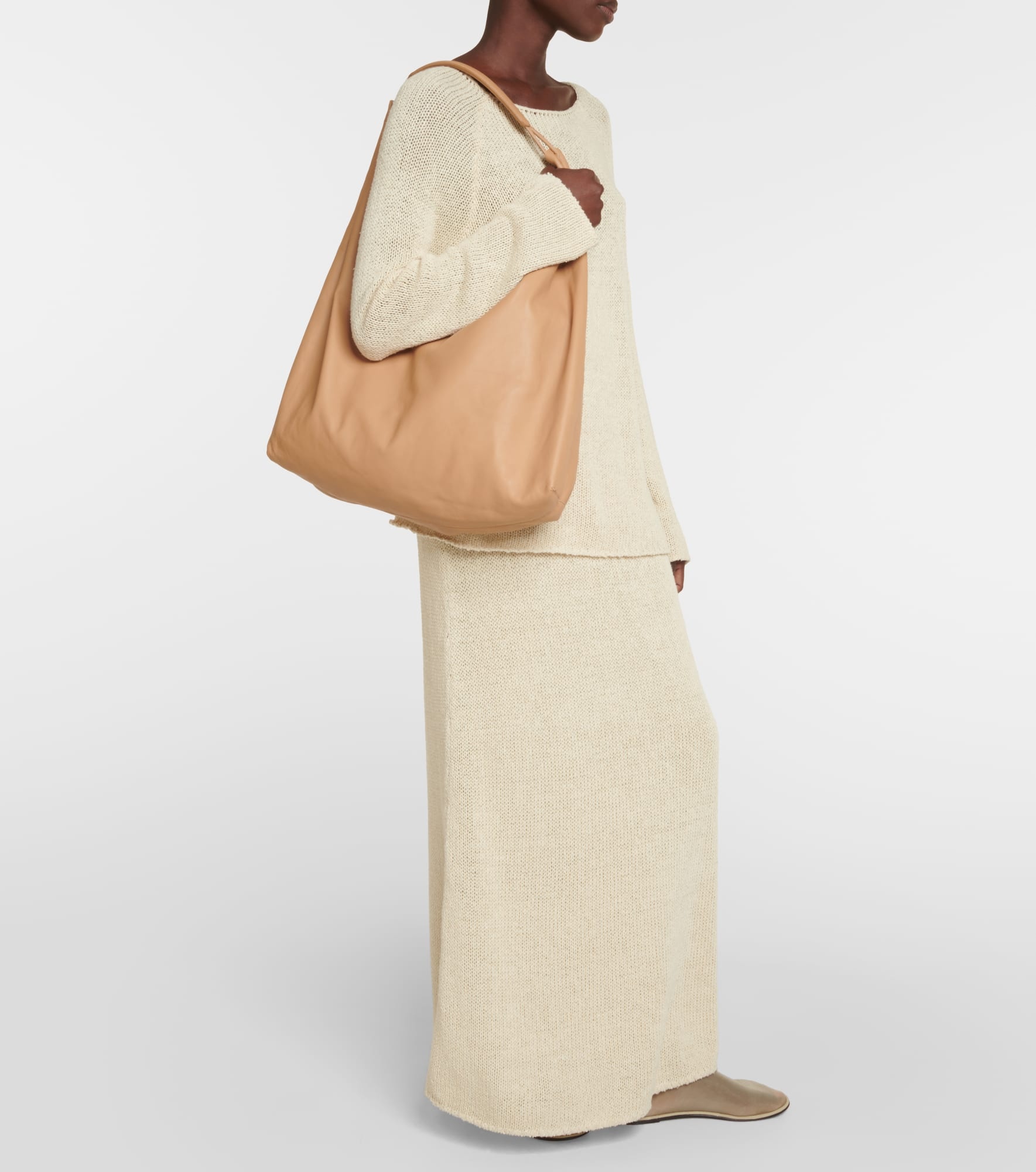 Bindle leather tote bag - 5