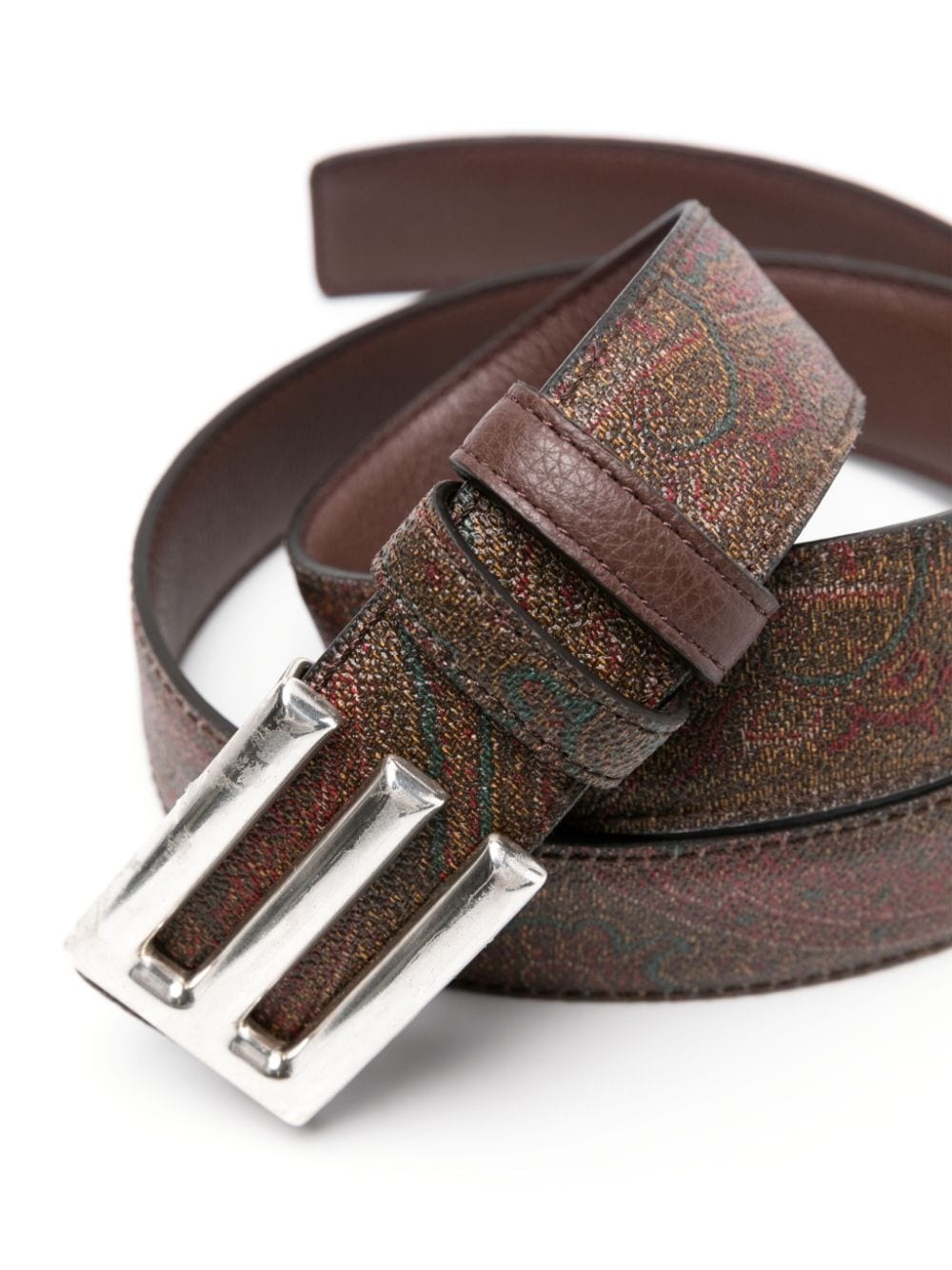 paisley-print logo-buckle belt - 2