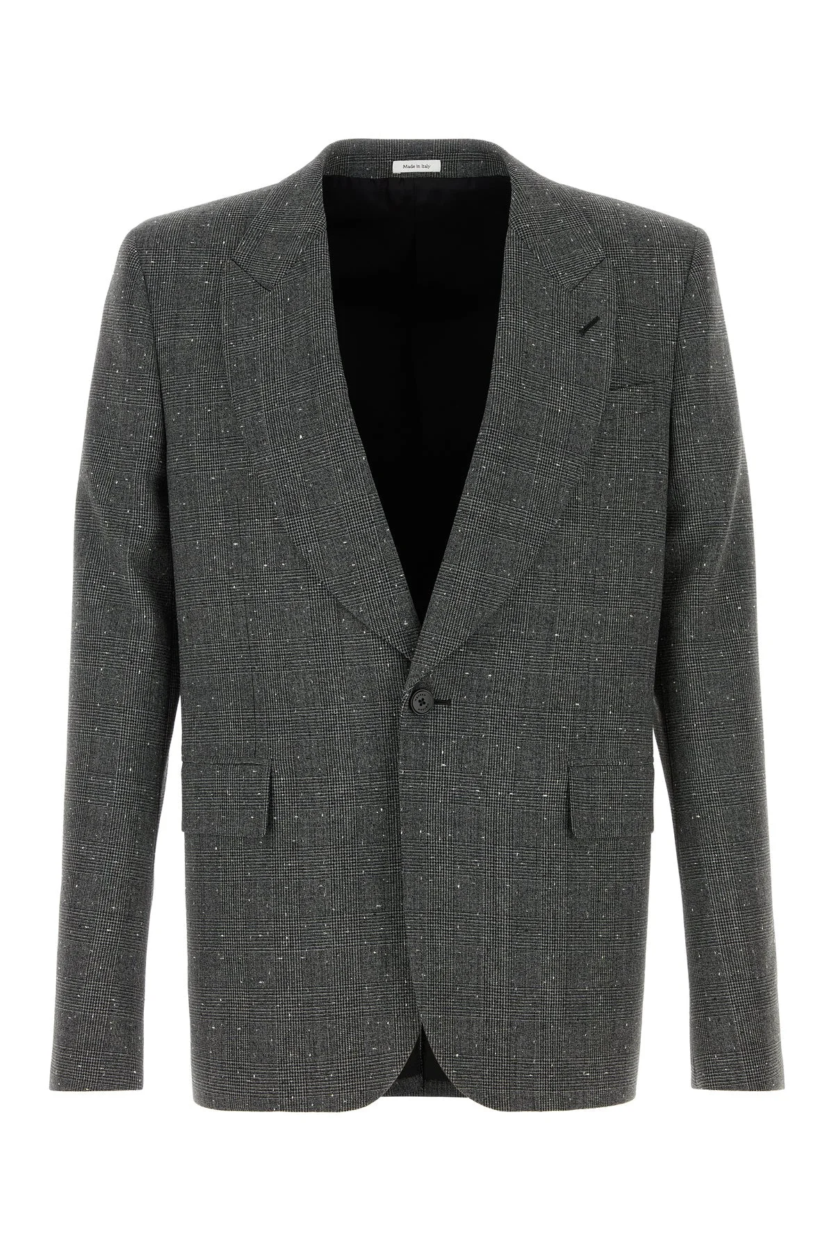 Embroidered glencheck blazer - 1