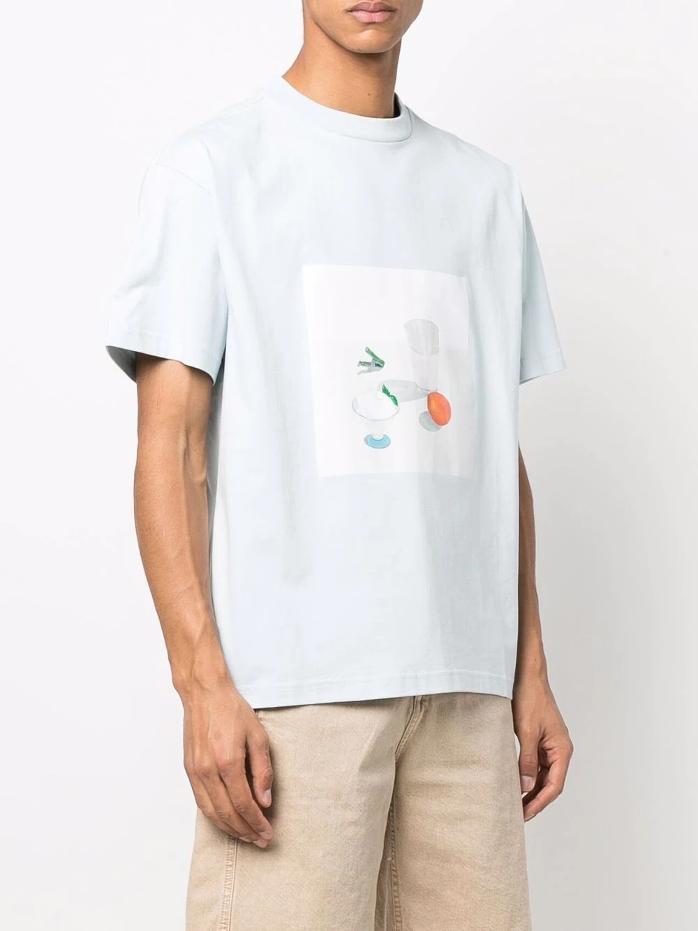 still life-print short-sleeve T-shirt - 3