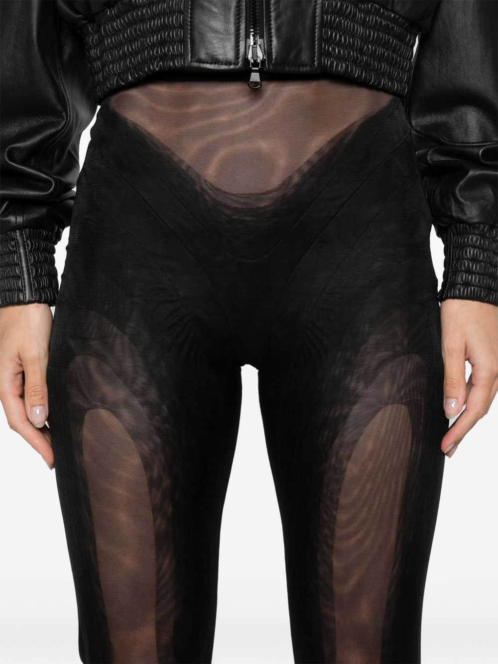 stirrup mesh leggings - 5