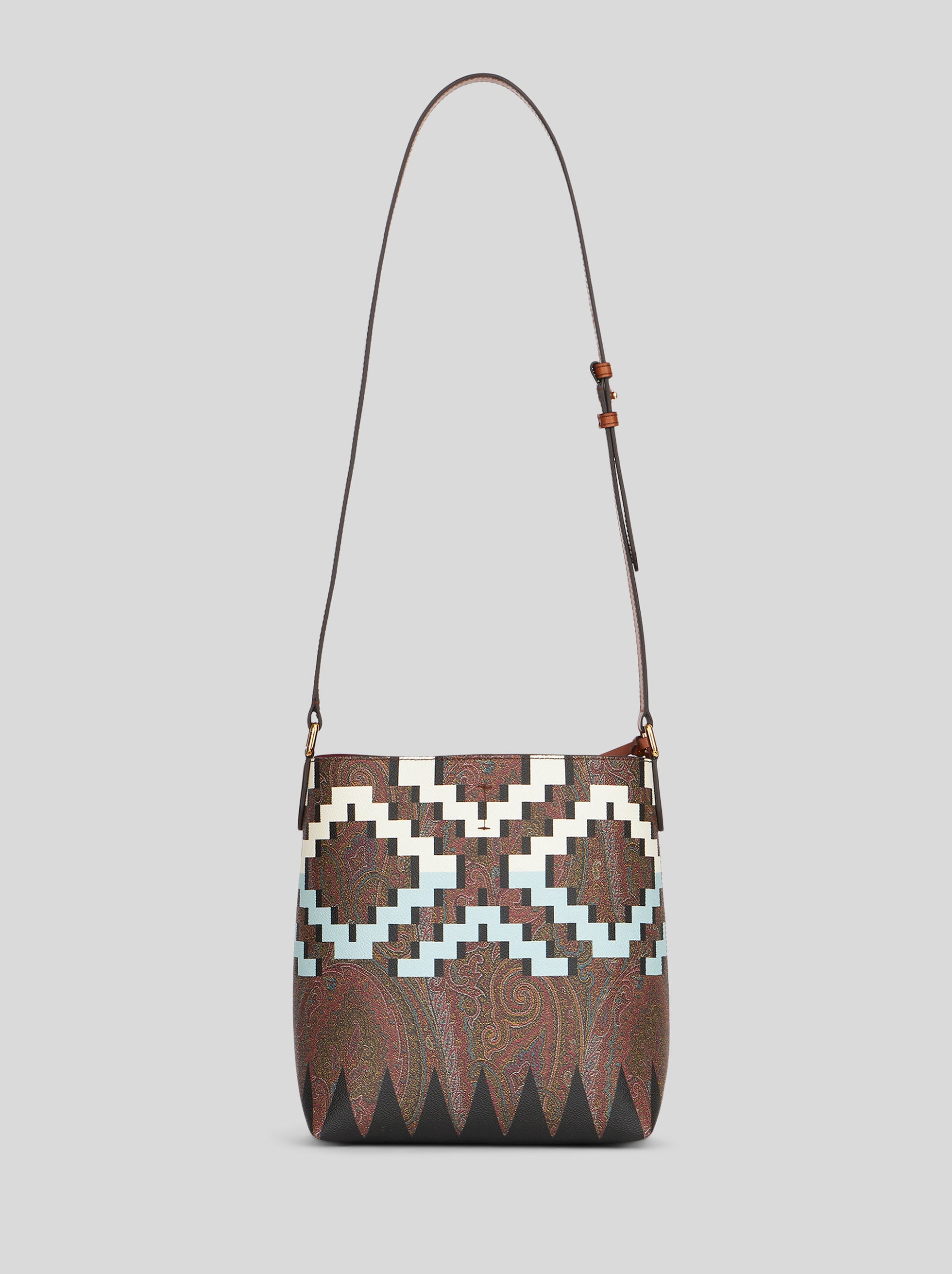 SMALL PAISLEY CROSSBODY BAG WITH GEOMETRIC PRINT - 4