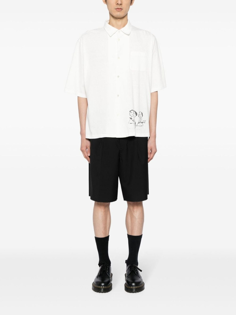 UNDERCOVER cartoon-print cotton-poplin shirt outlook
