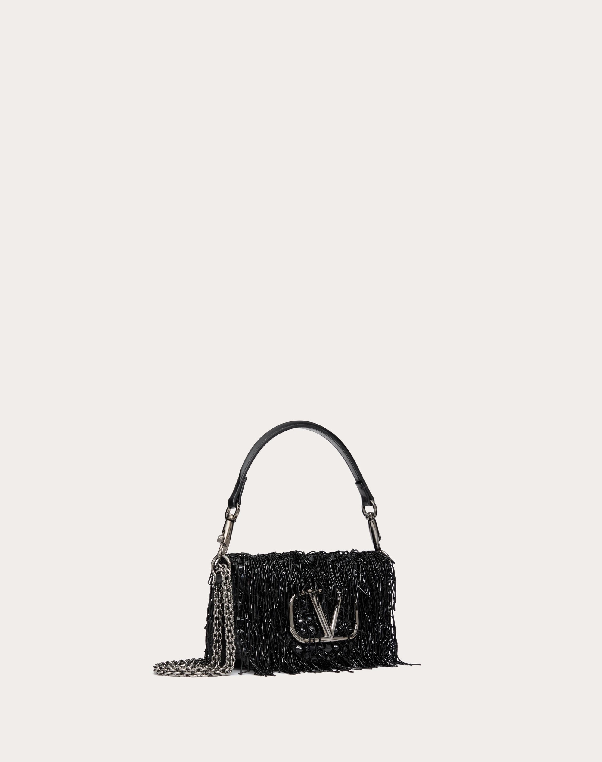 VALENTINO GARAVANI LOCÒ SMALL EMBROIDERED SHOULDER BAG - 3