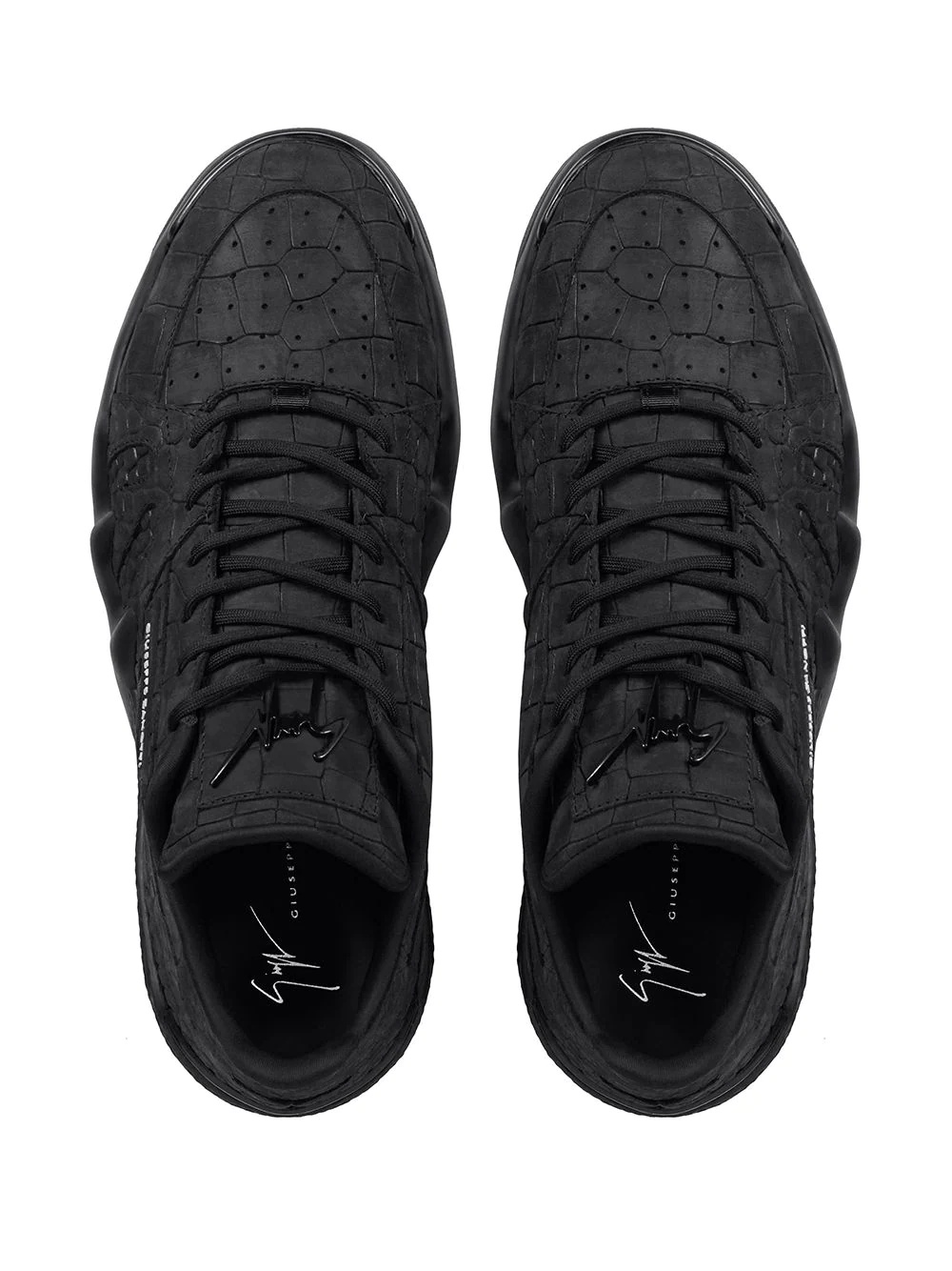 panelled lace-up sneakers - 4