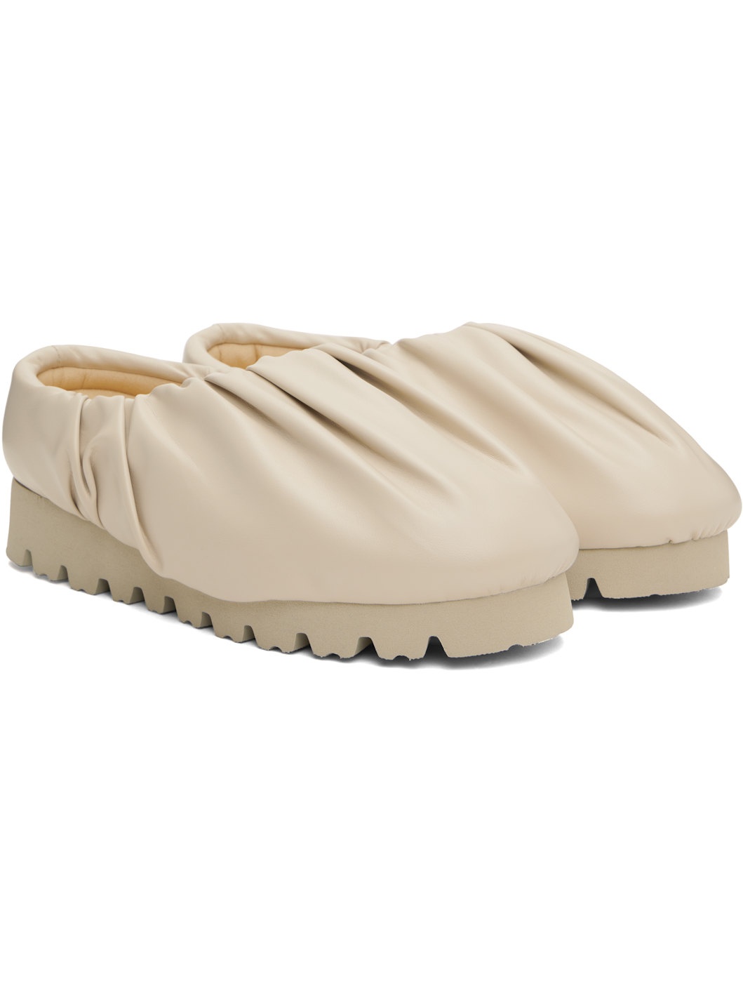 Beige Camp Low Loafers - 4