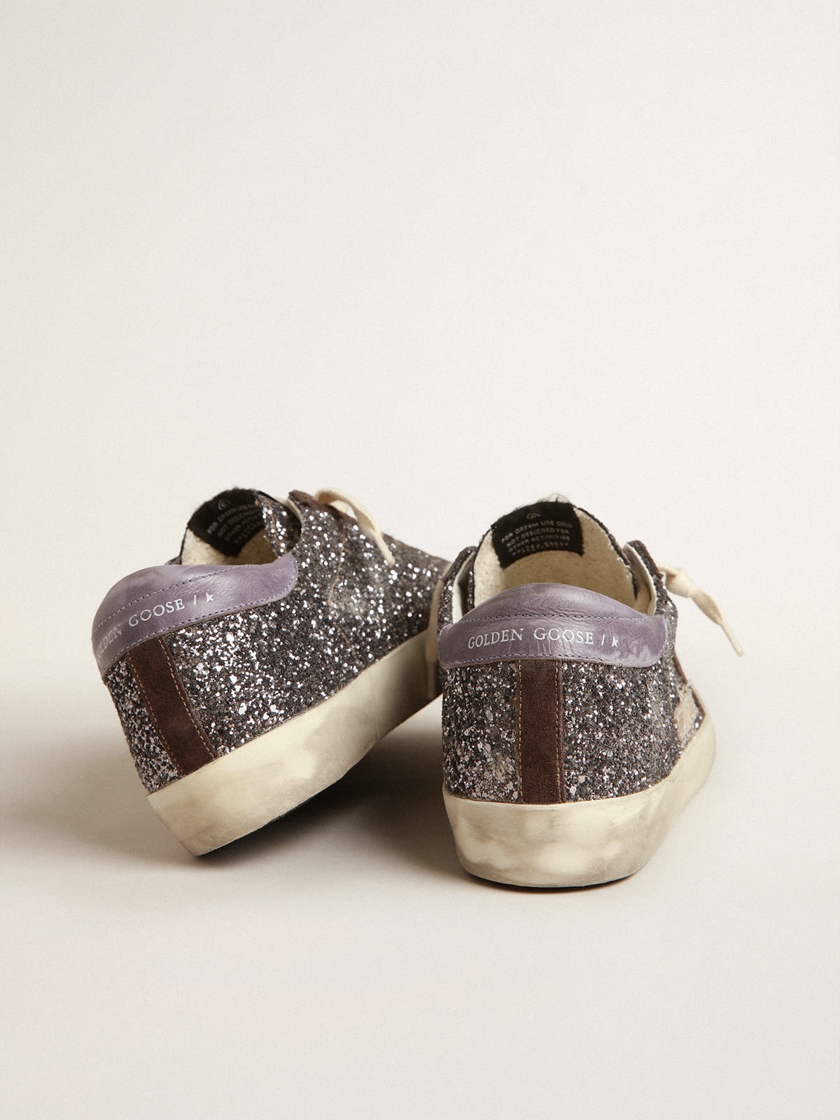 Super-Star in glitter with a brown star and lilac heel tab - 5