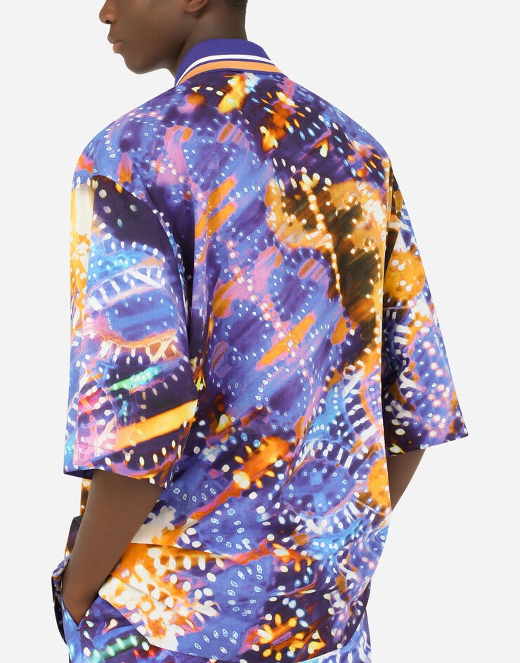 Illumination-print cotton shirt - 6