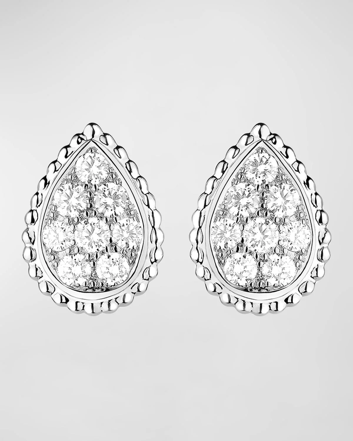 Serpent Boheme 18K White Gold Medium Diamond Stud Earrings - 1