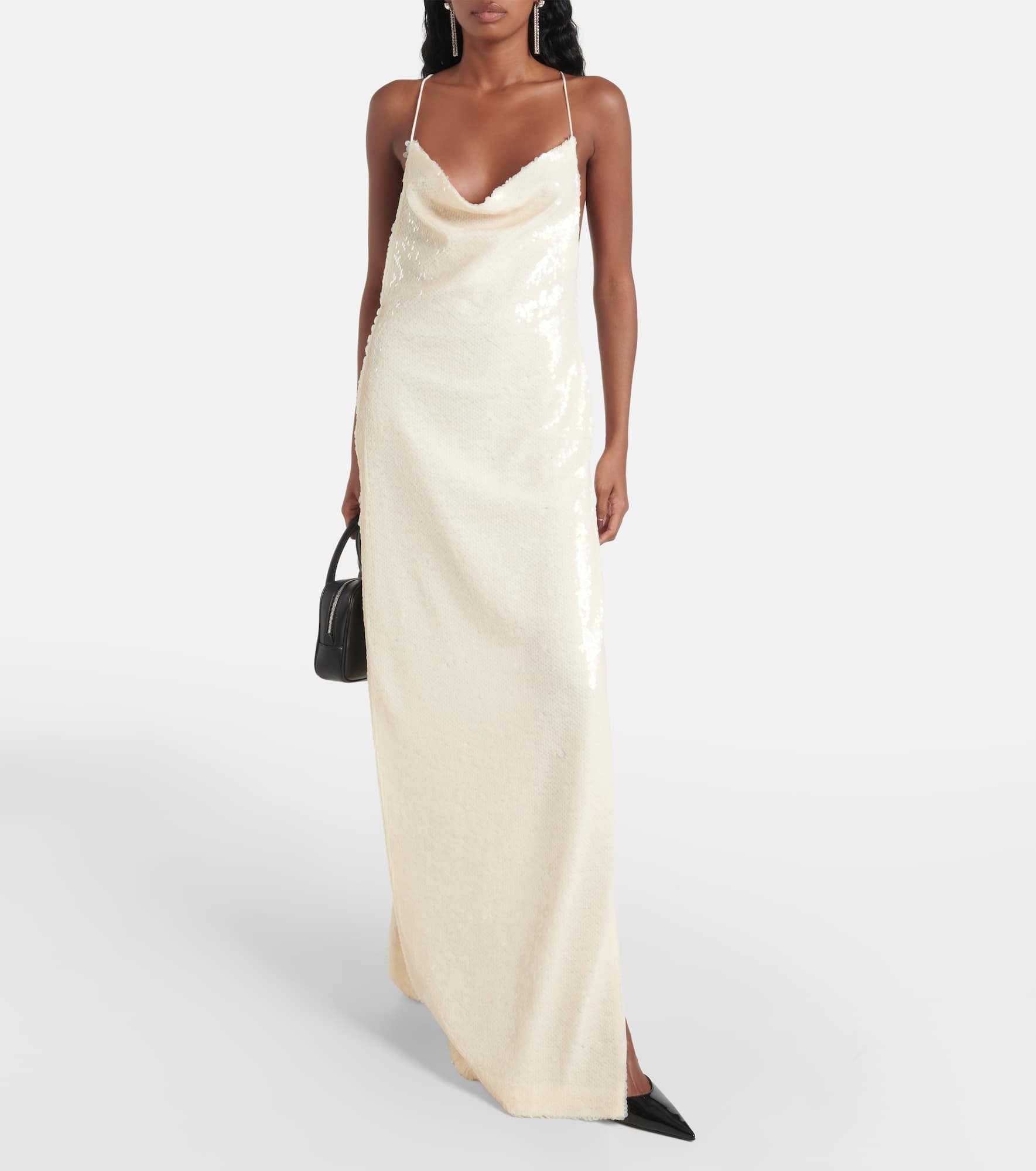 Sequined open-back gown - 2
