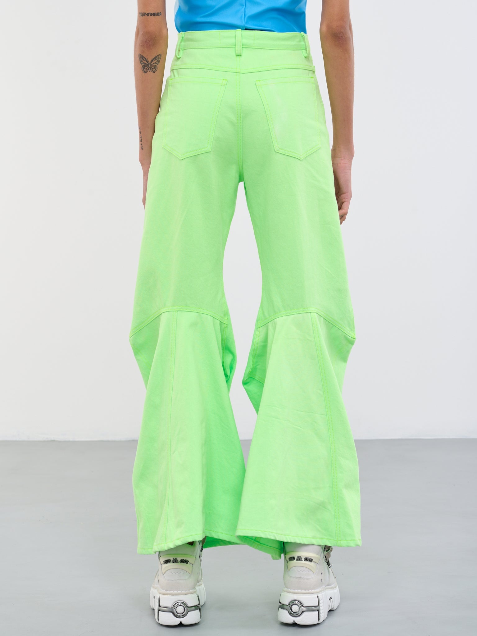 Ruched Denim Pants - 3
