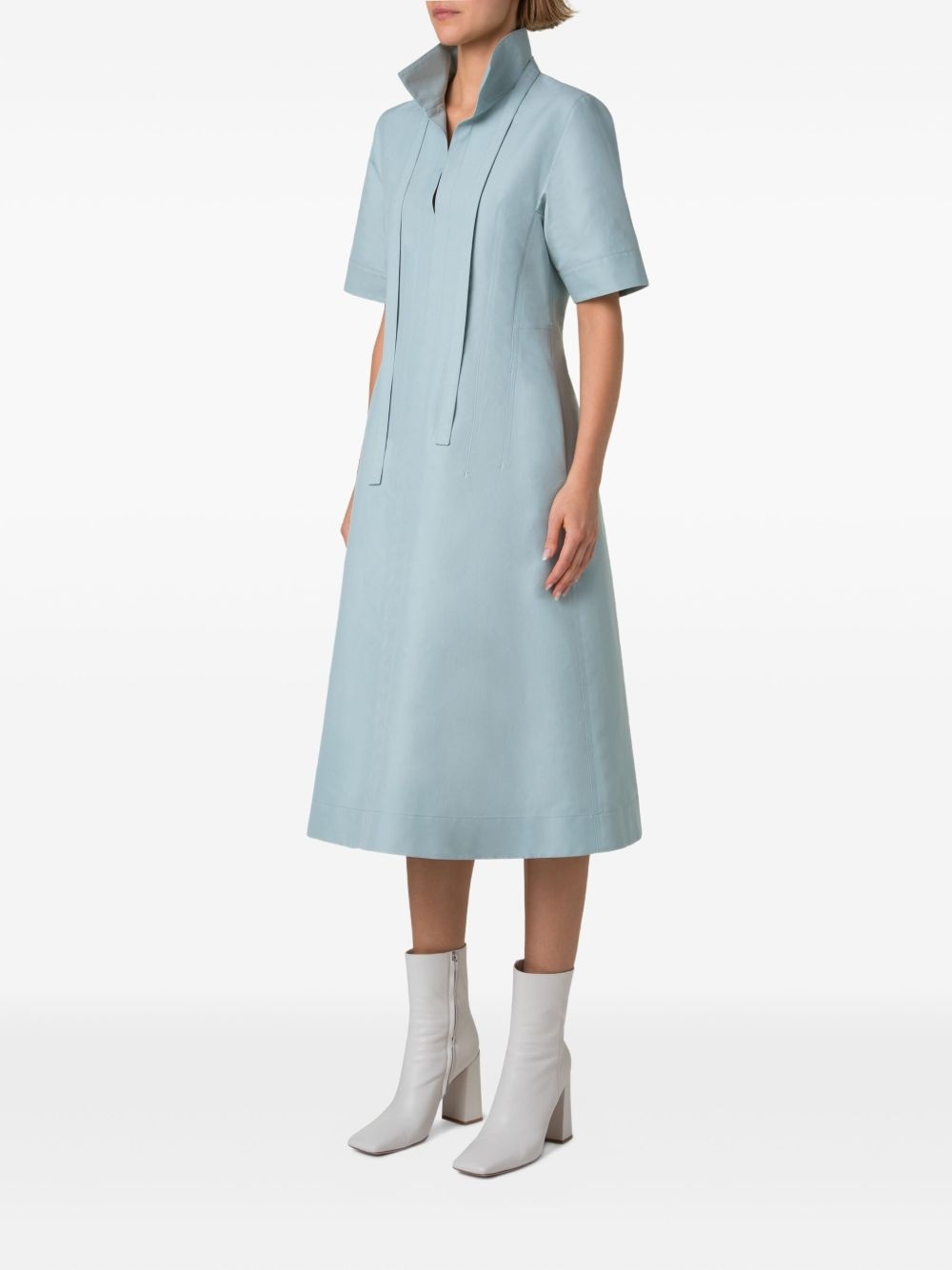 poplin cotton midi dress - 3