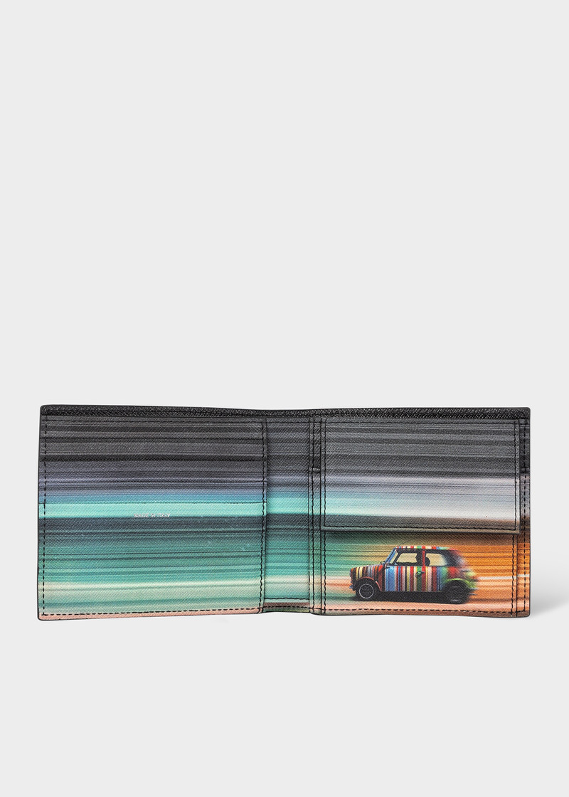 Black 'Mini Blur' Interior Billfold And Coin Wallet 1