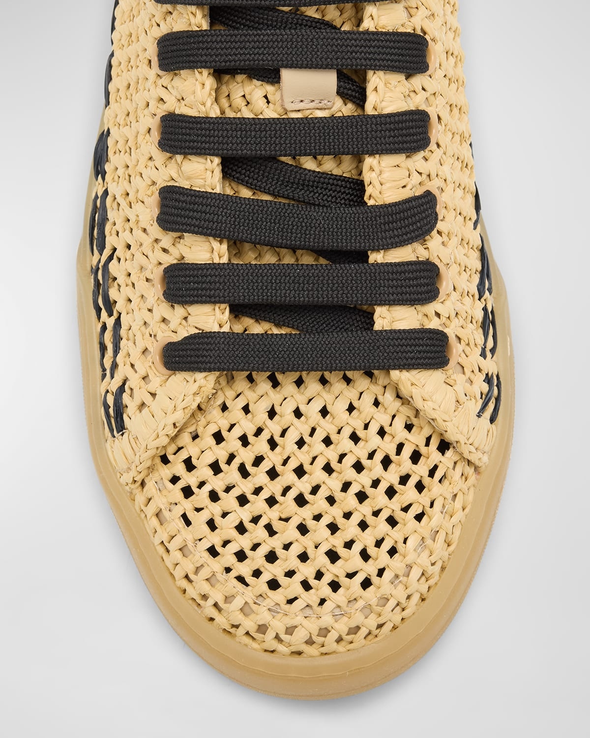 Men's New Roma Macrame Raffia Low-Top Sneakers - 6