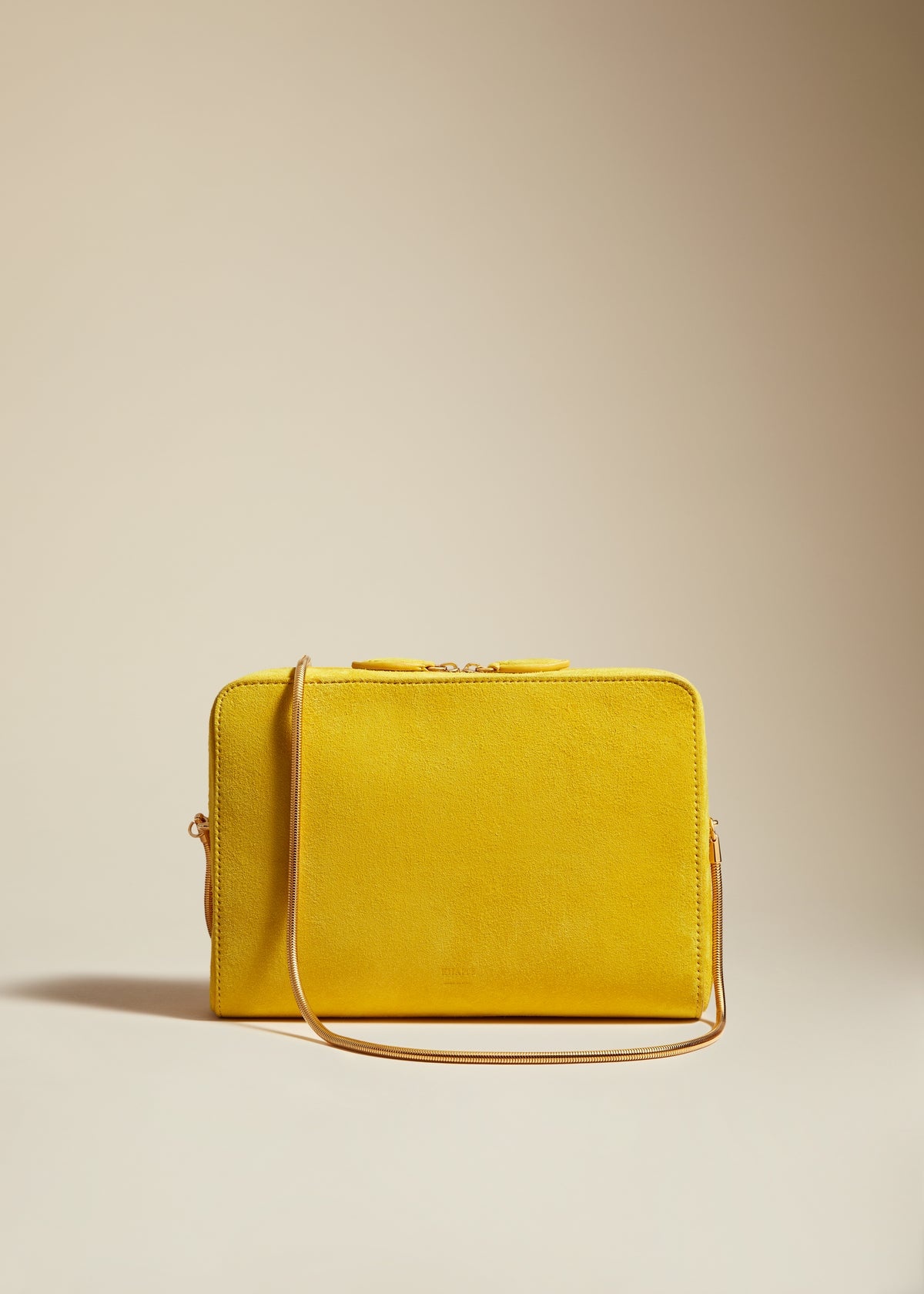 The Anna Crossbody Bag in Lemon Suede - 1