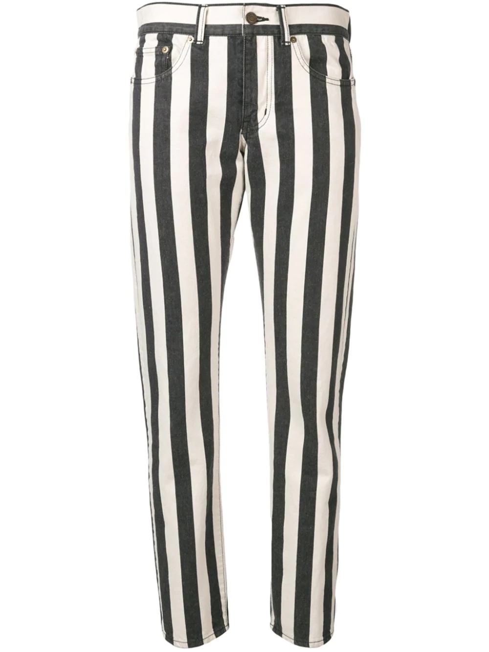 striped ankle grazer jeans - 1