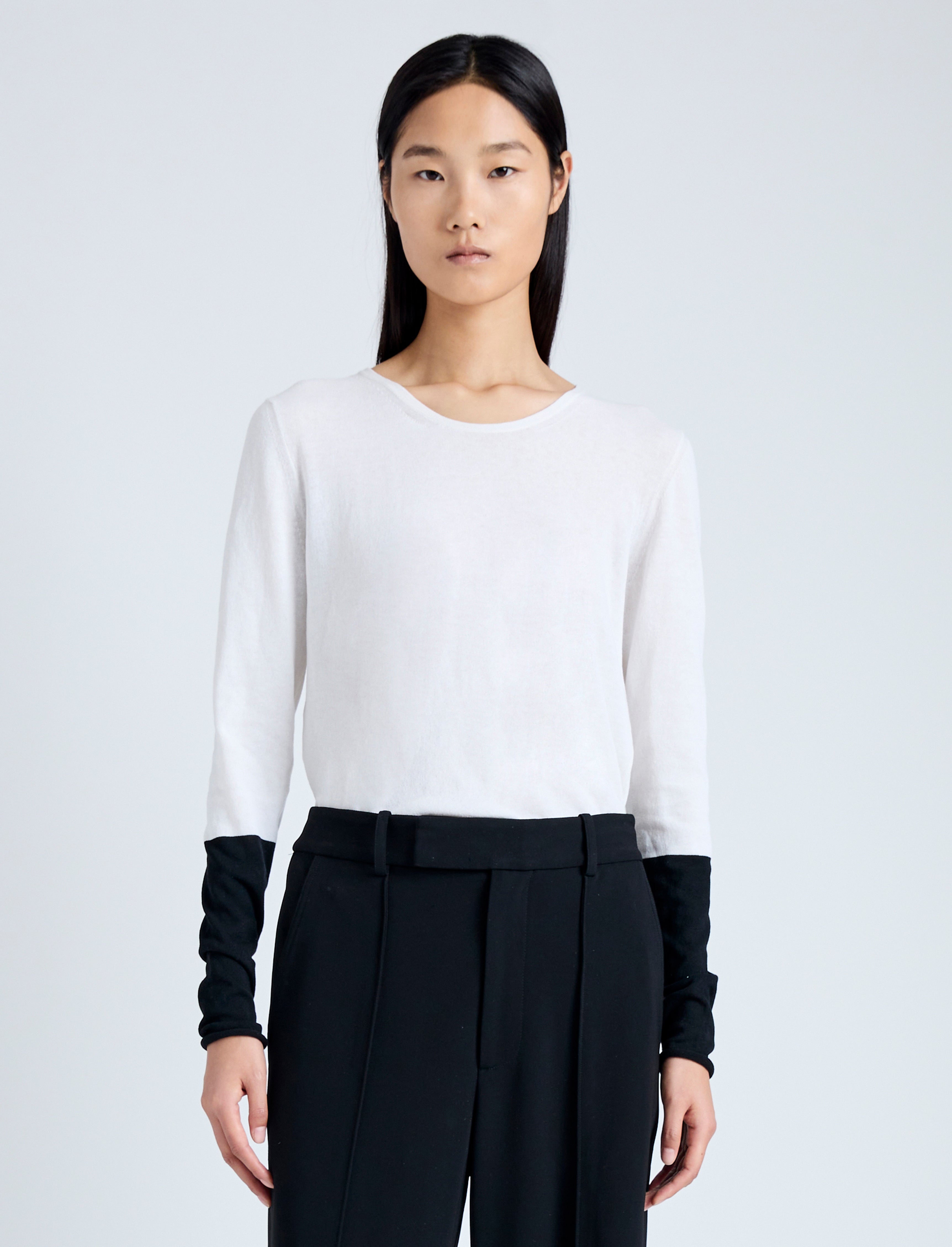 Lewis Sweater in Featherweight Cotton Silk - 2