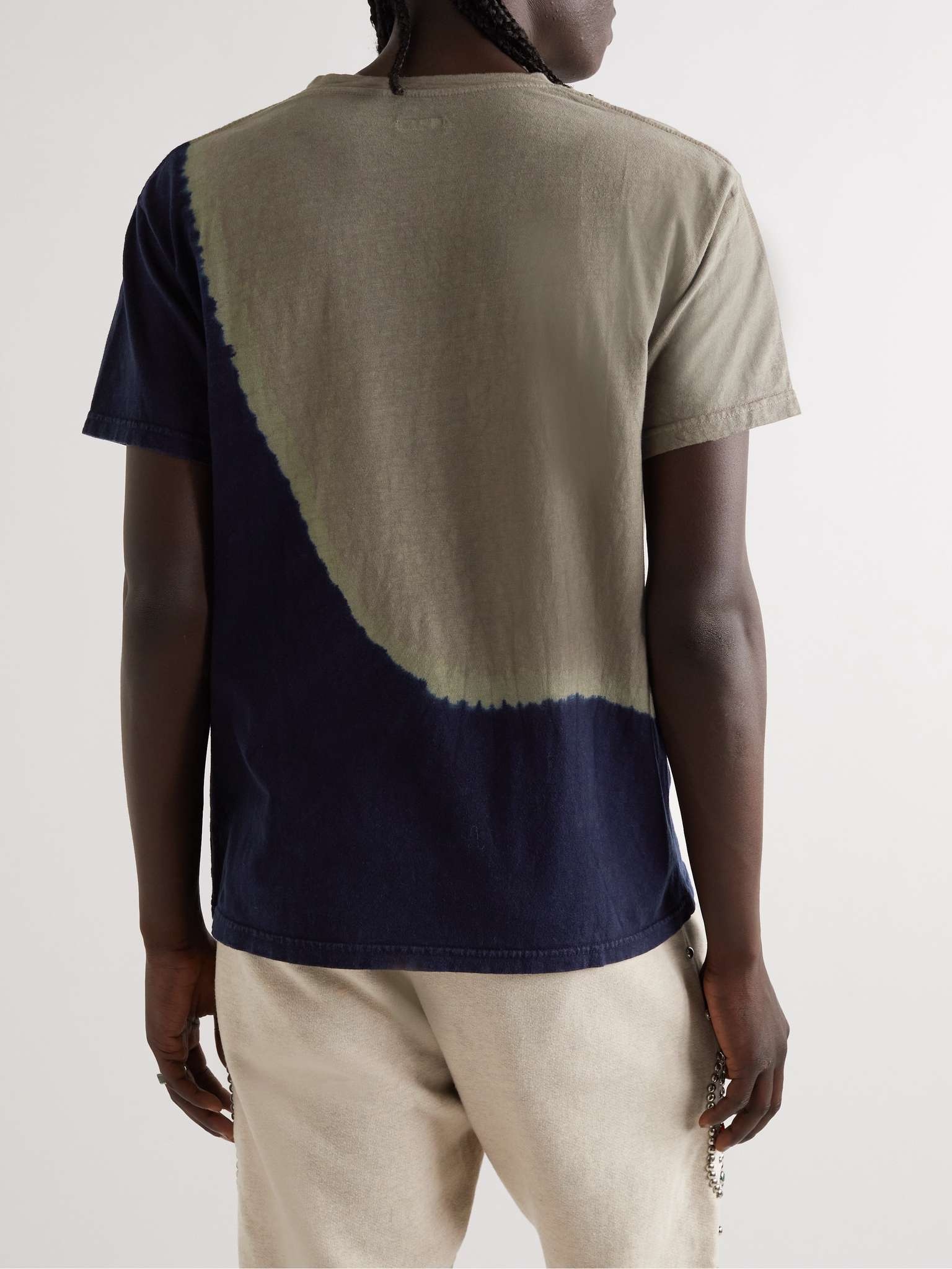 Embroidered Tie-Dyed Cotton-Jersey T-Shirt - 4