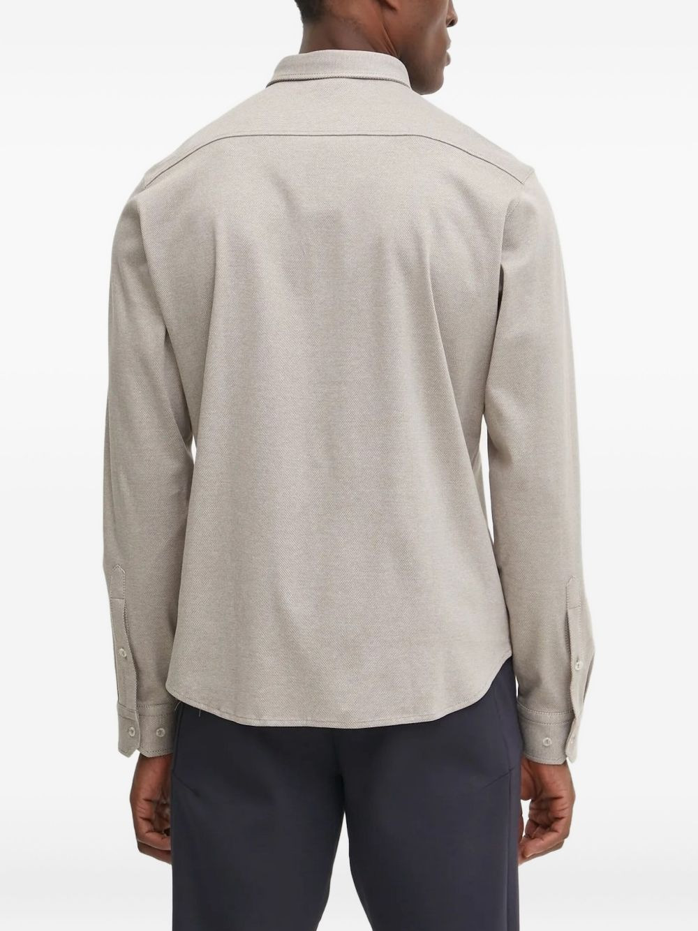 textured logo-print shirt - 2