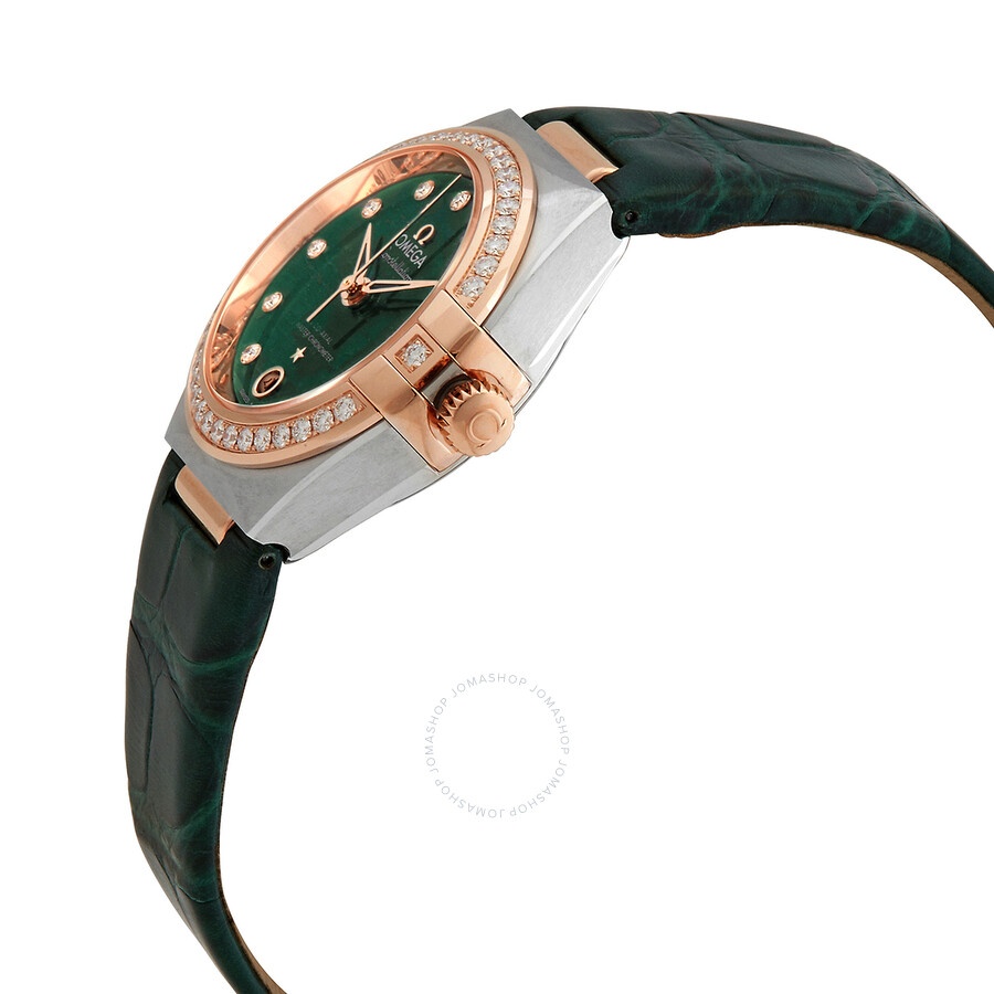 Omega Constellation Automatic Chronometer Diamond Green Dial Ladies Watch 131.28.29.20.99.001 - 2