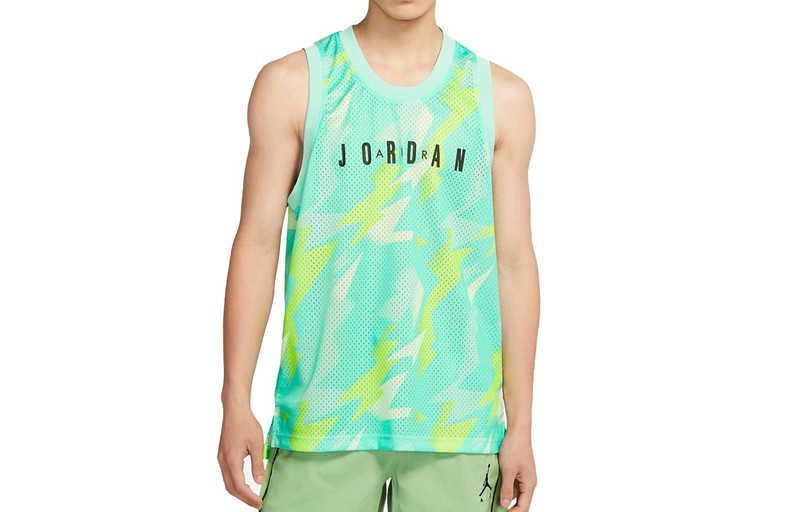 Jordan Air Jordan Jumpman Alphabet Numeric Printing Sports Breathable Basketball Vest Green CZ4740-675 outlook