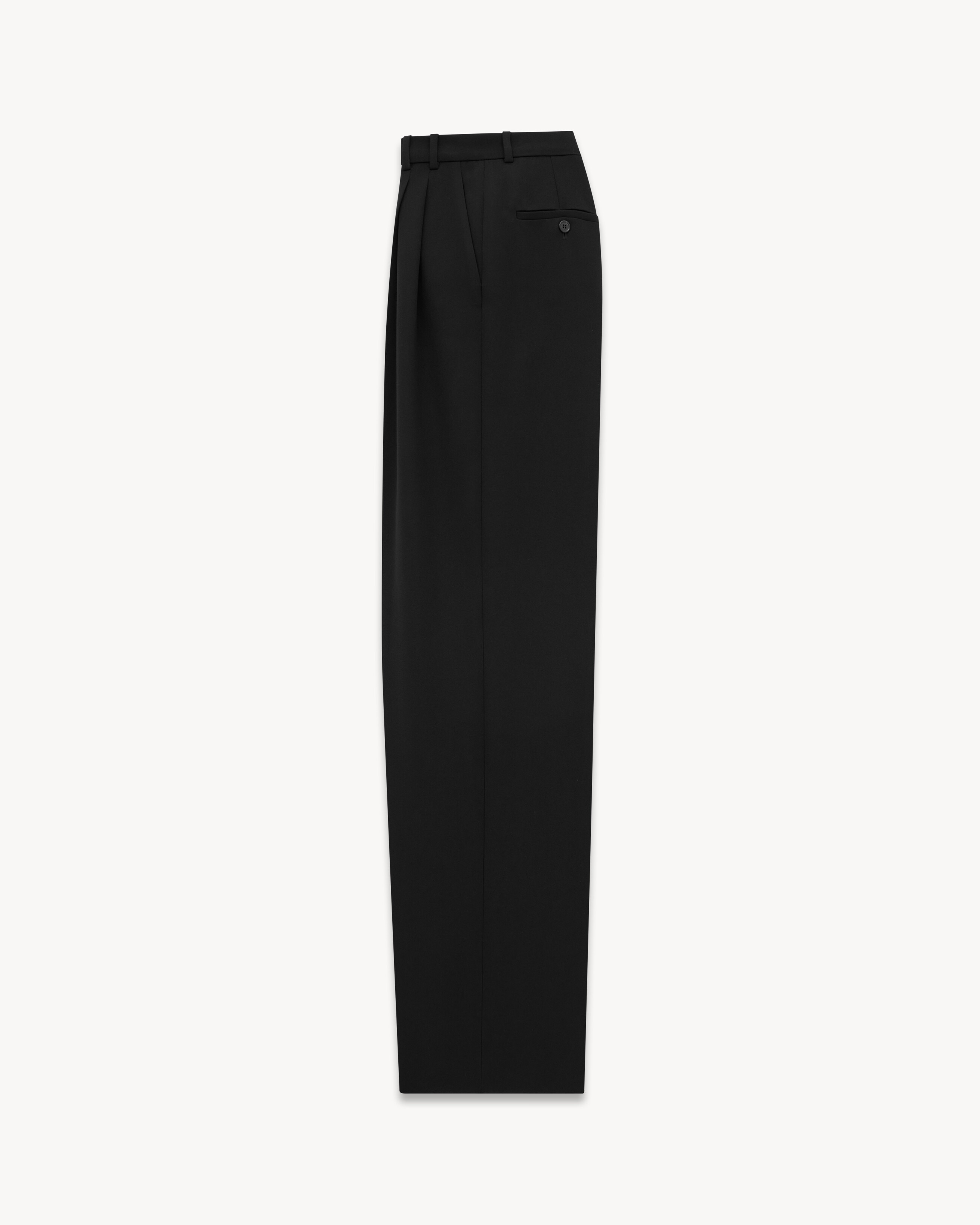 wide-leg pants in grain de poudre - 2