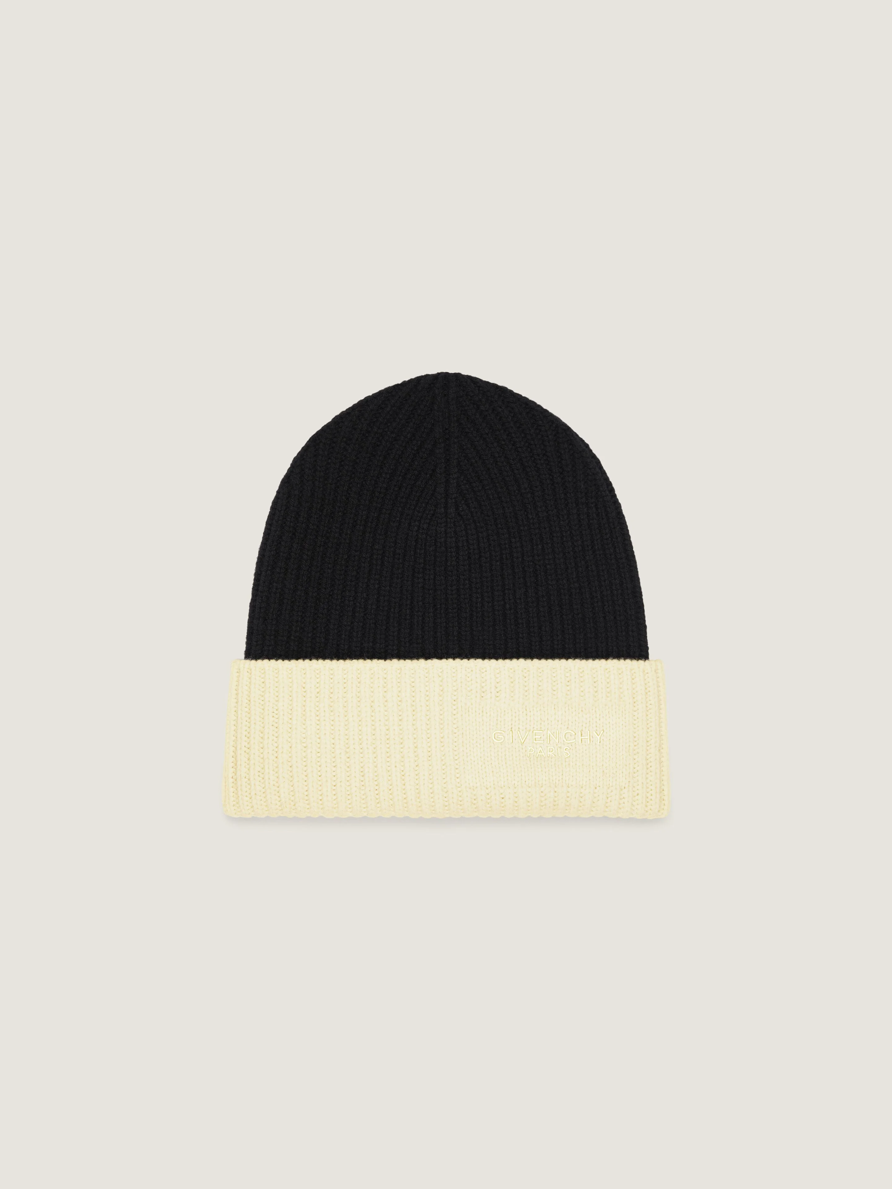 BICOLOR BEANIE IN WOOL AND CASHMERE - 1
