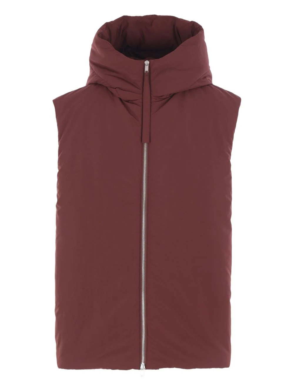 hooded zip-up gilet - 1