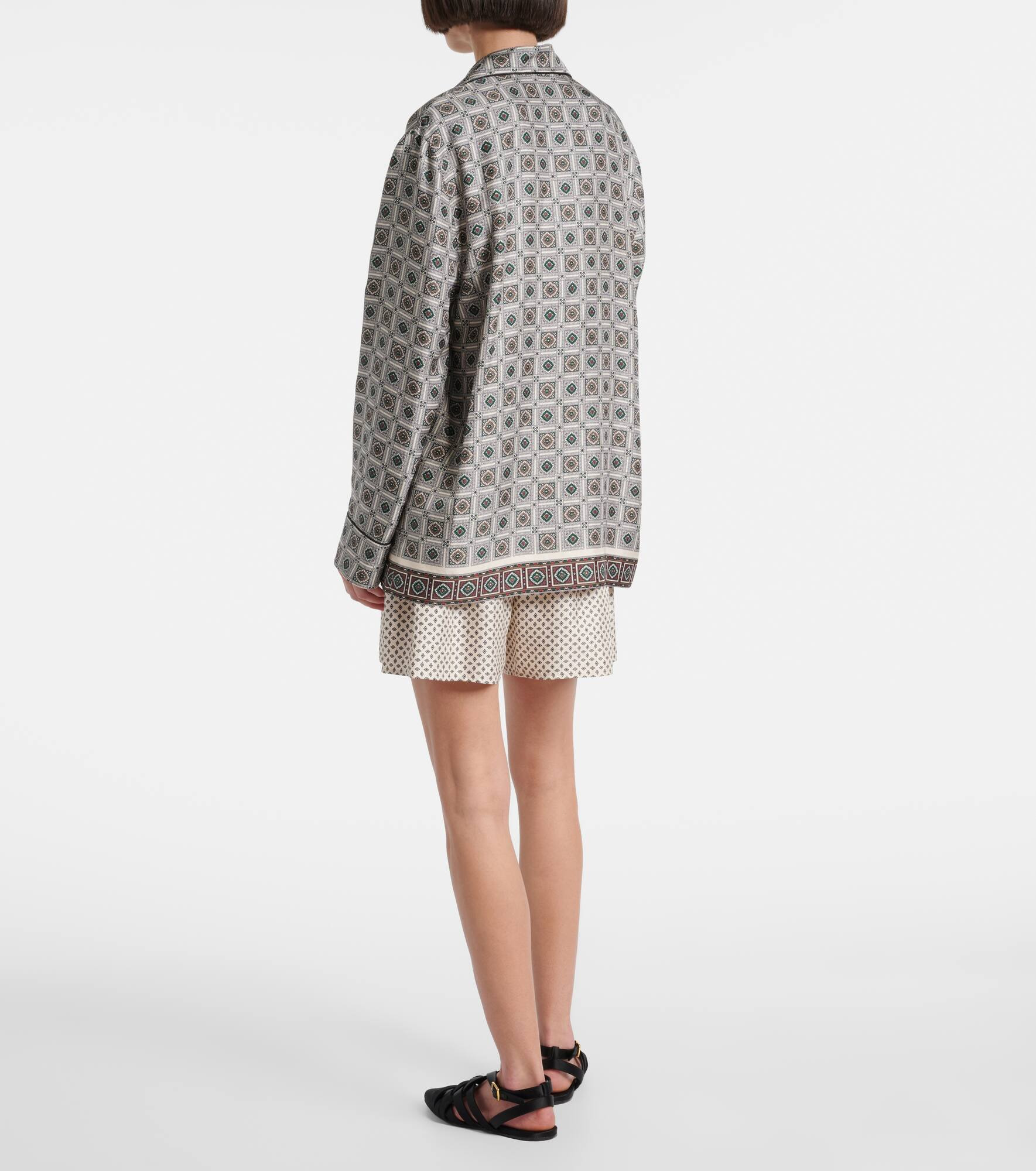 Lian printed silk twill shirt - 3