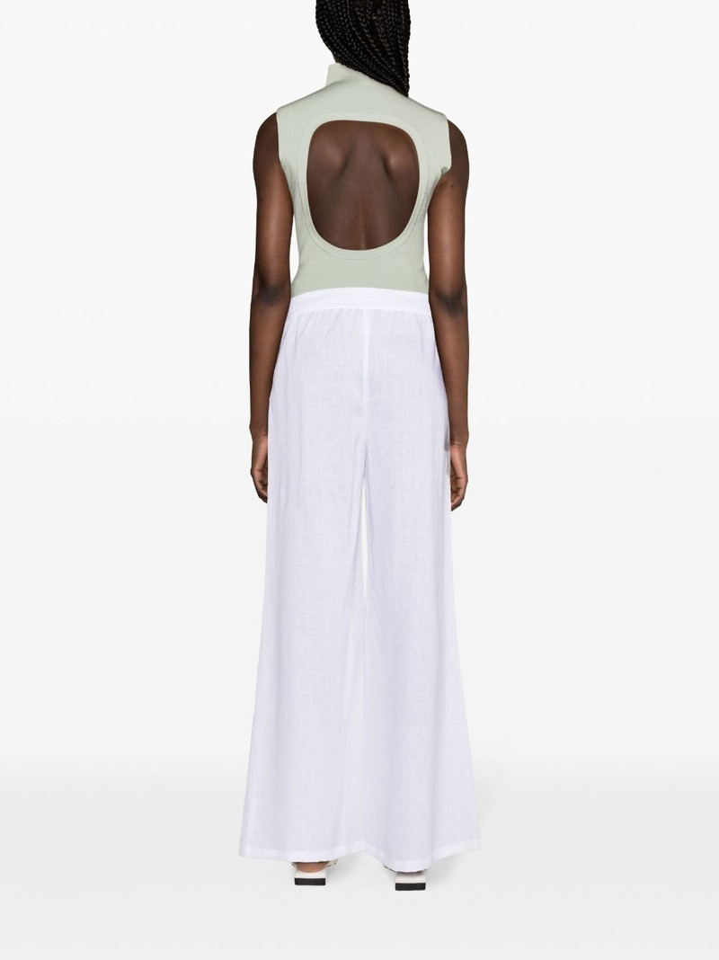wide-leg linen trousers 4