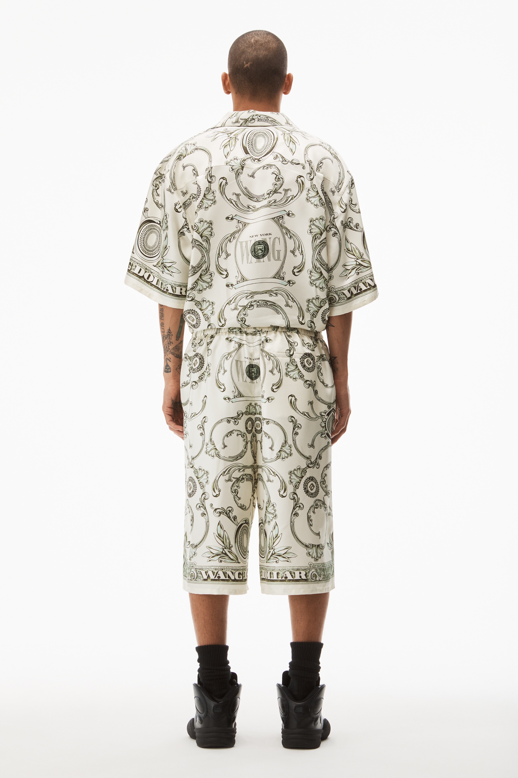MONEY PRINT BOXER SHORTS IN SILK TWILL - 5