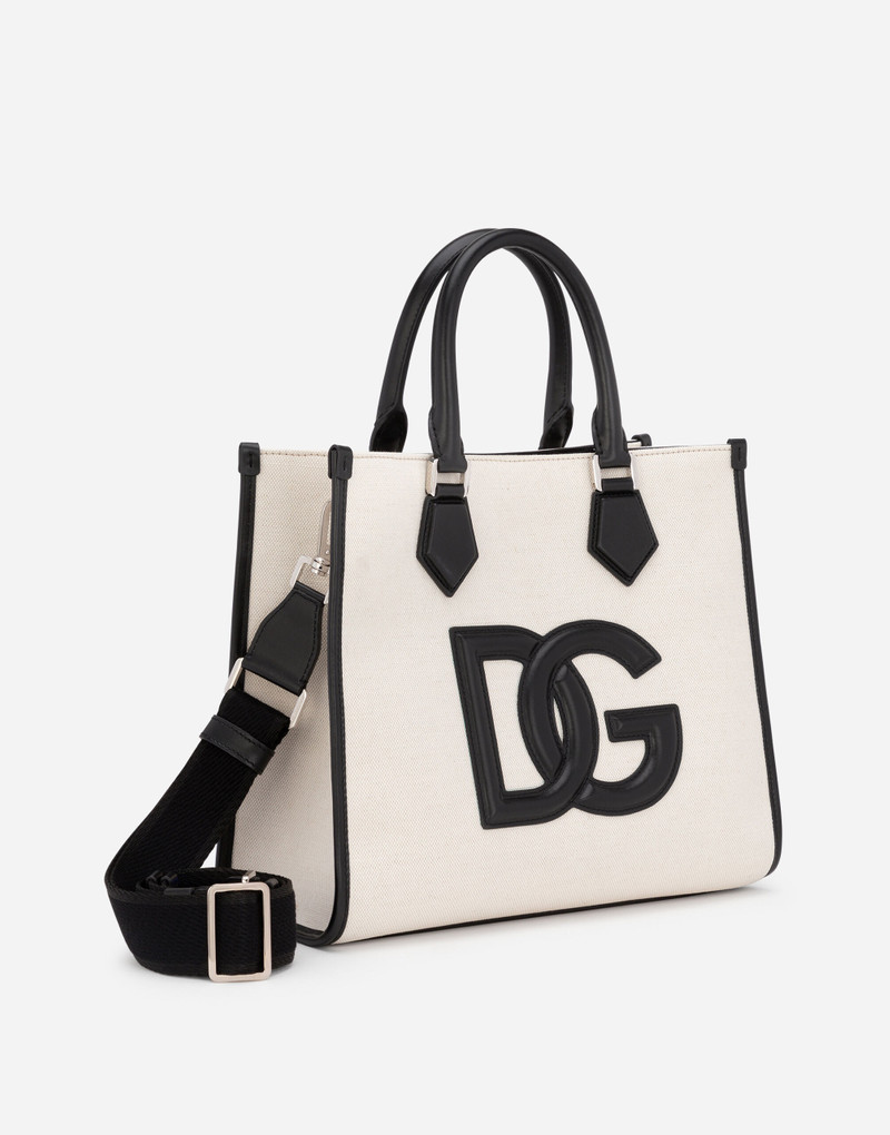 Dolce & Gabbana Canvas shopper with calfskin nappa details outlook