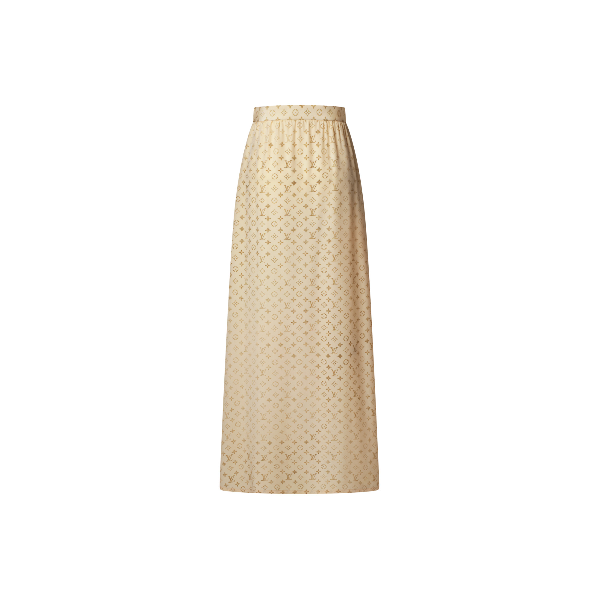 Washed Monogram Maxi Skirt - 3