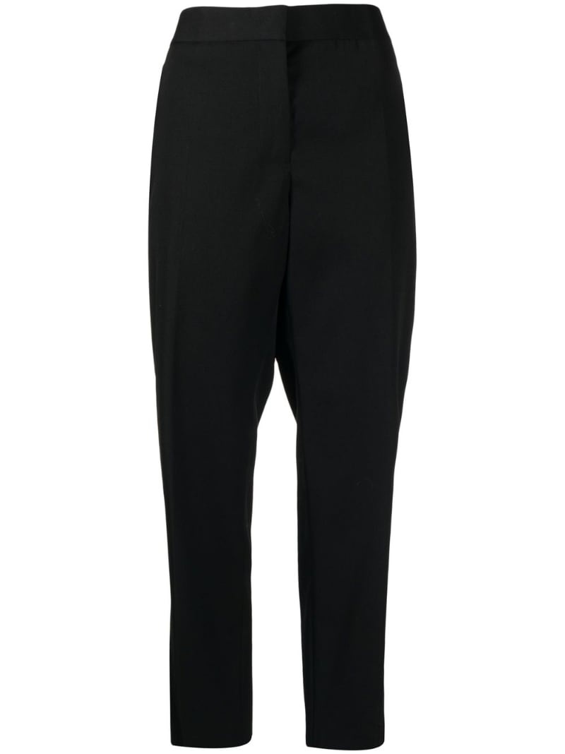 straight leg cotton trousers - 2