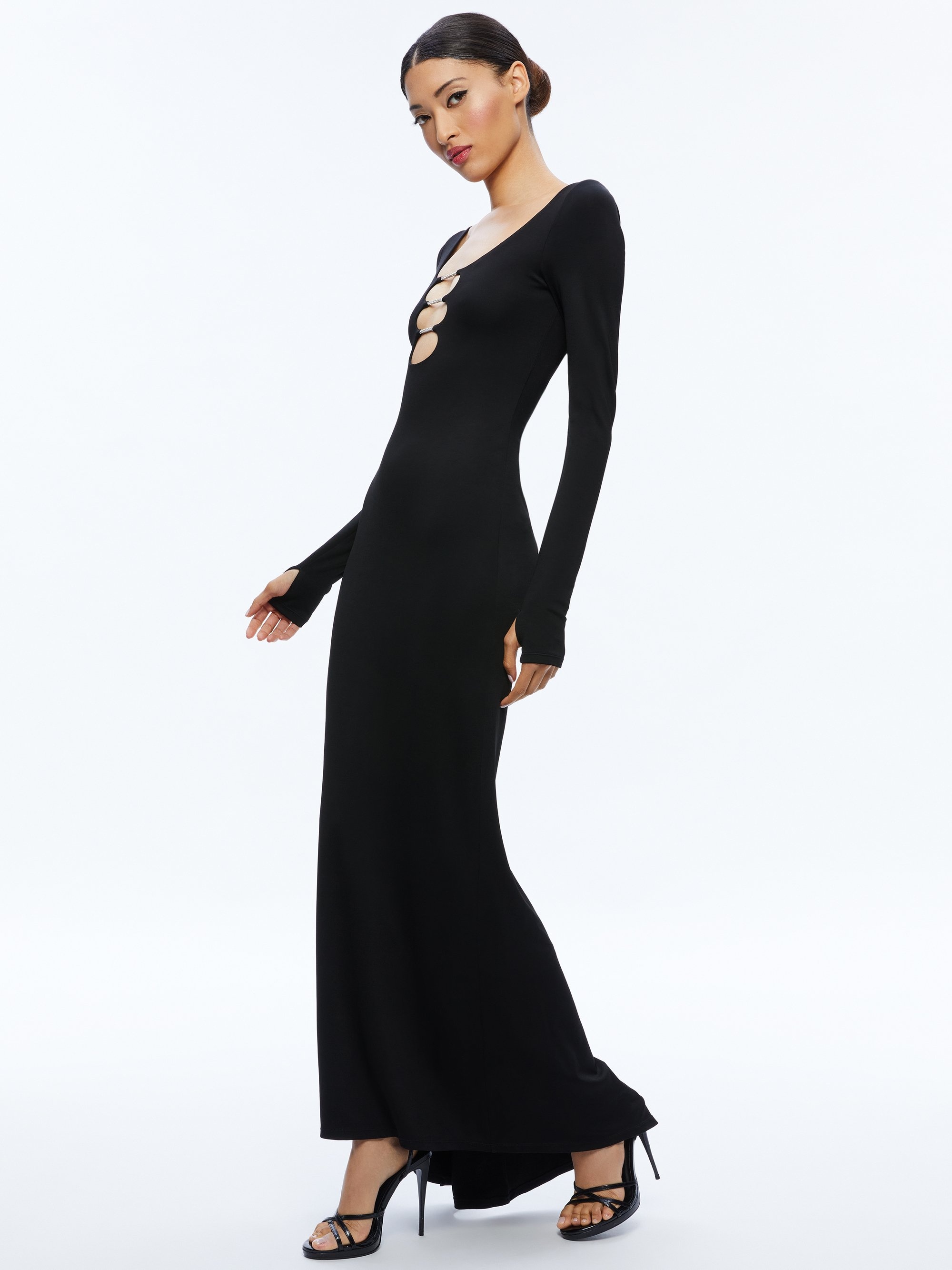 KALENA SCOOP NECK CUTOUT MAXI DRESS - 3