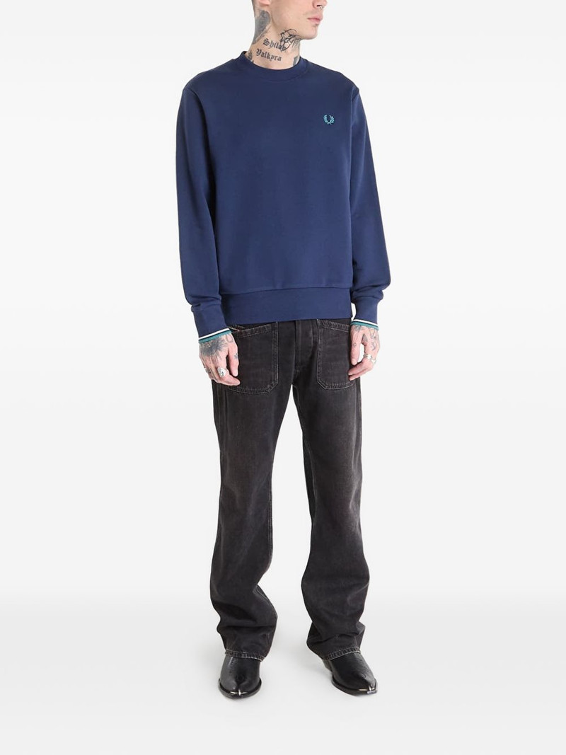 Fred Perry crew-neck logo-embroidered sweatshirt outlook