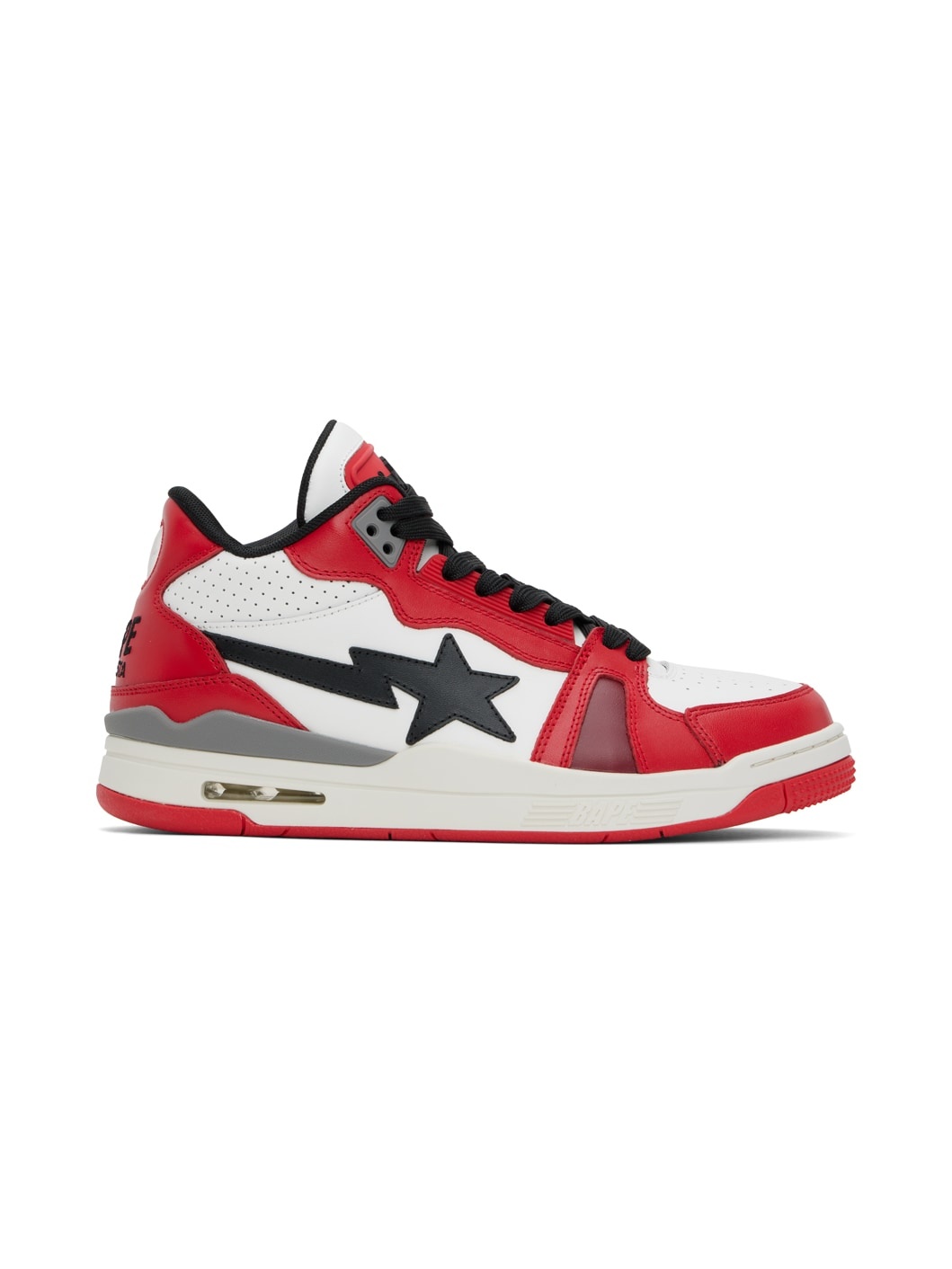 Red & White Clutch Sta #1 Sneakers - 1