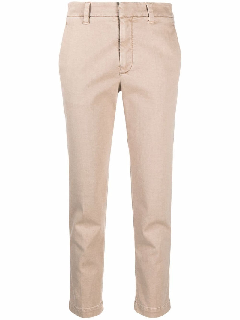 cropped cotton chino trousers 1