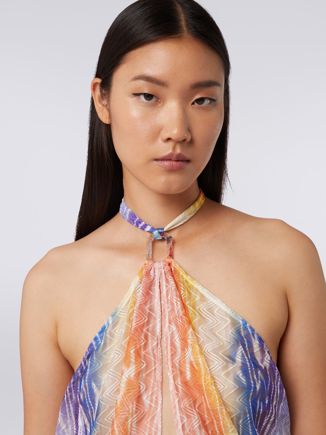 Short tie-dye print cover up jumpsuit - 5