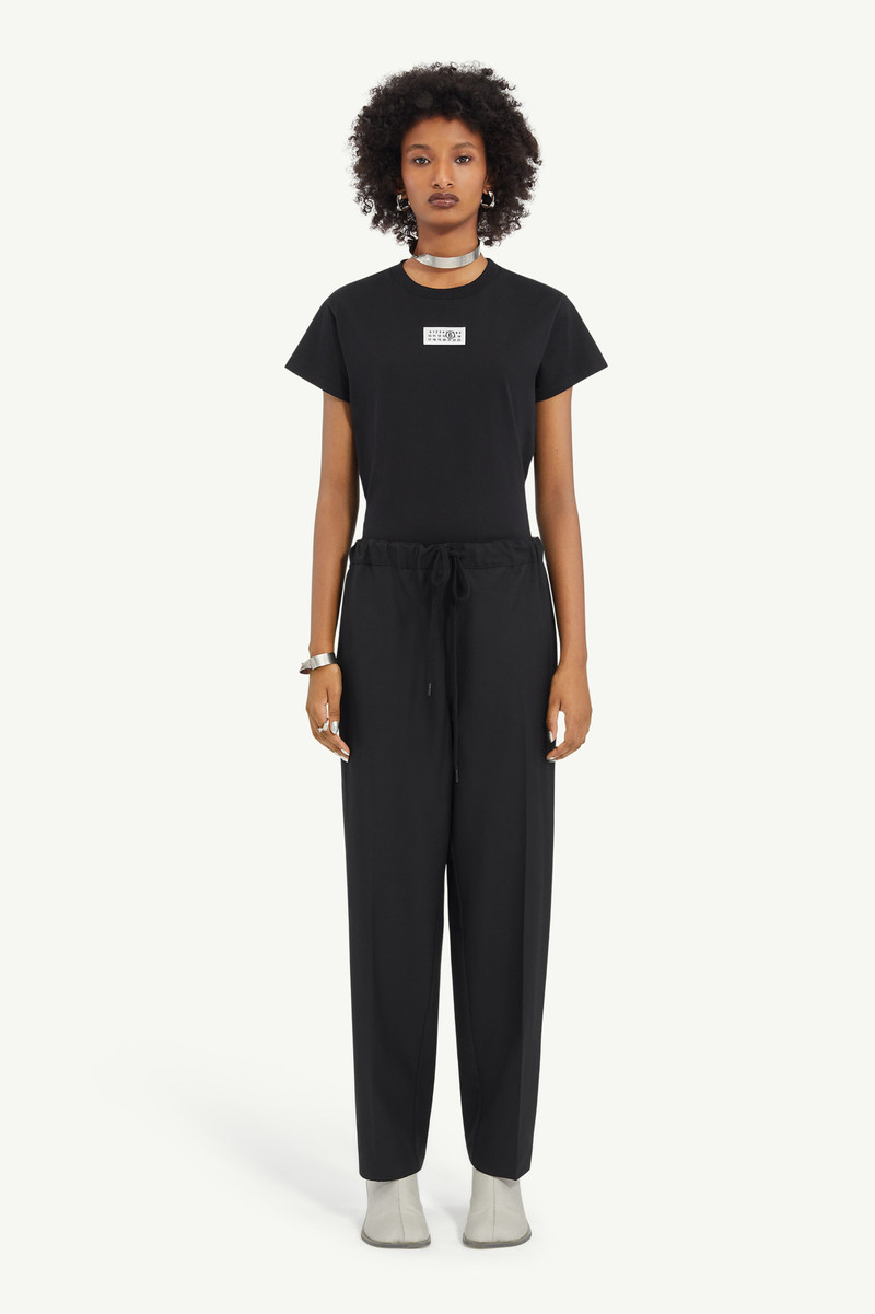 Black Tapered Tailored Trousers 1