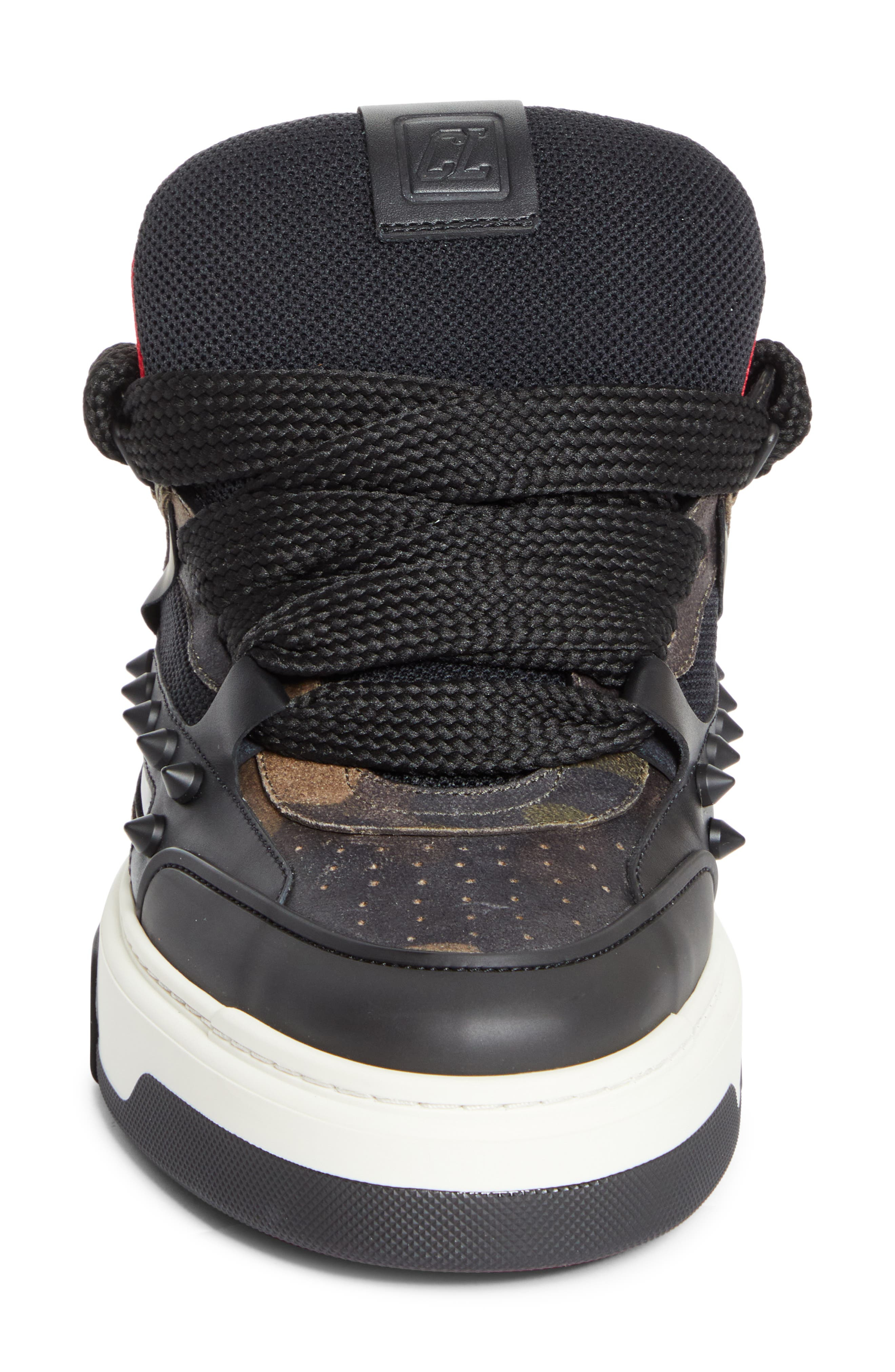 Christian Louboutin Astroskate Mixed Media Sneaker in Cafe Green/Black at Nordstrom - 4