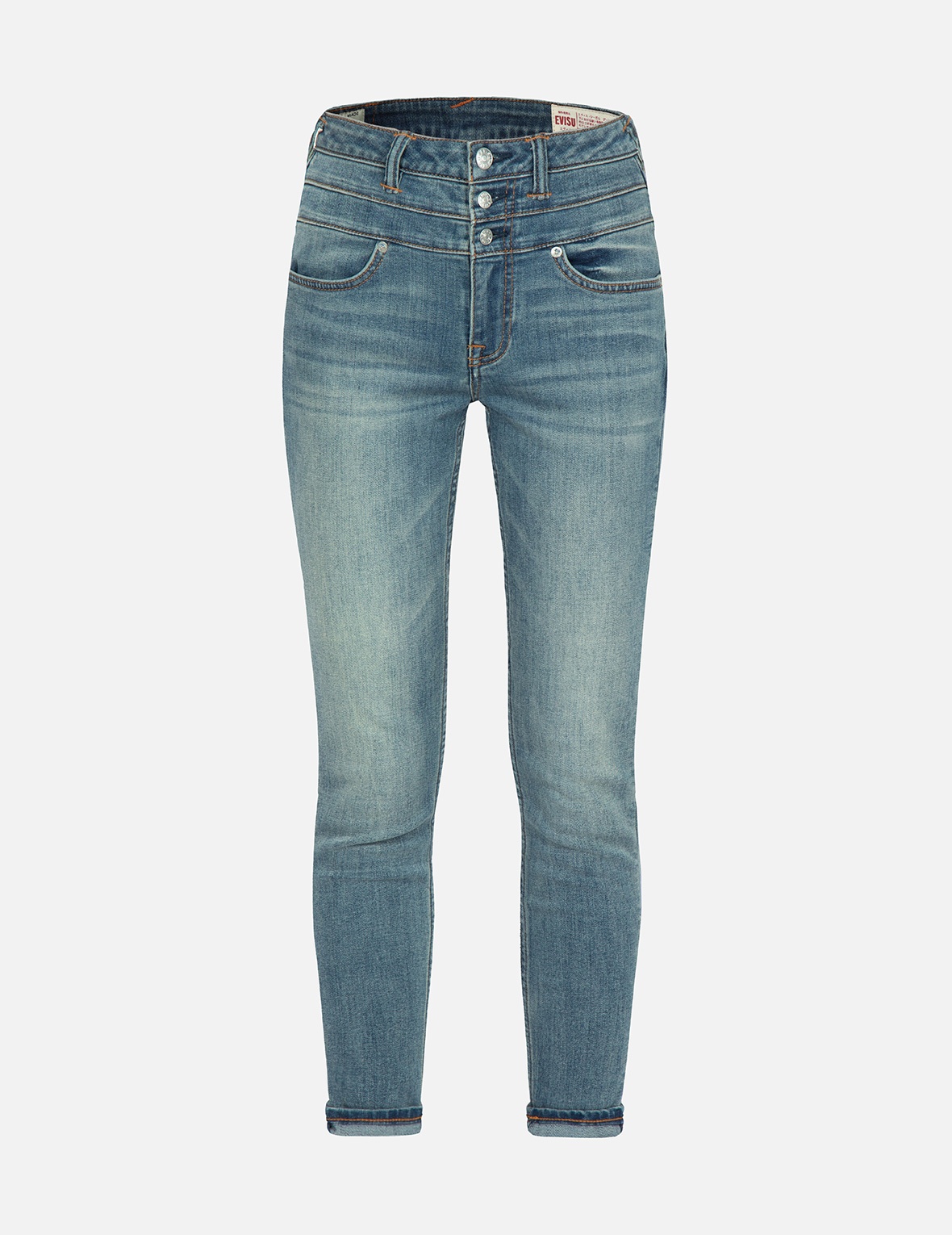 SEAGULL AND KAMON EMBOSSED SKINNY JEANS - 1