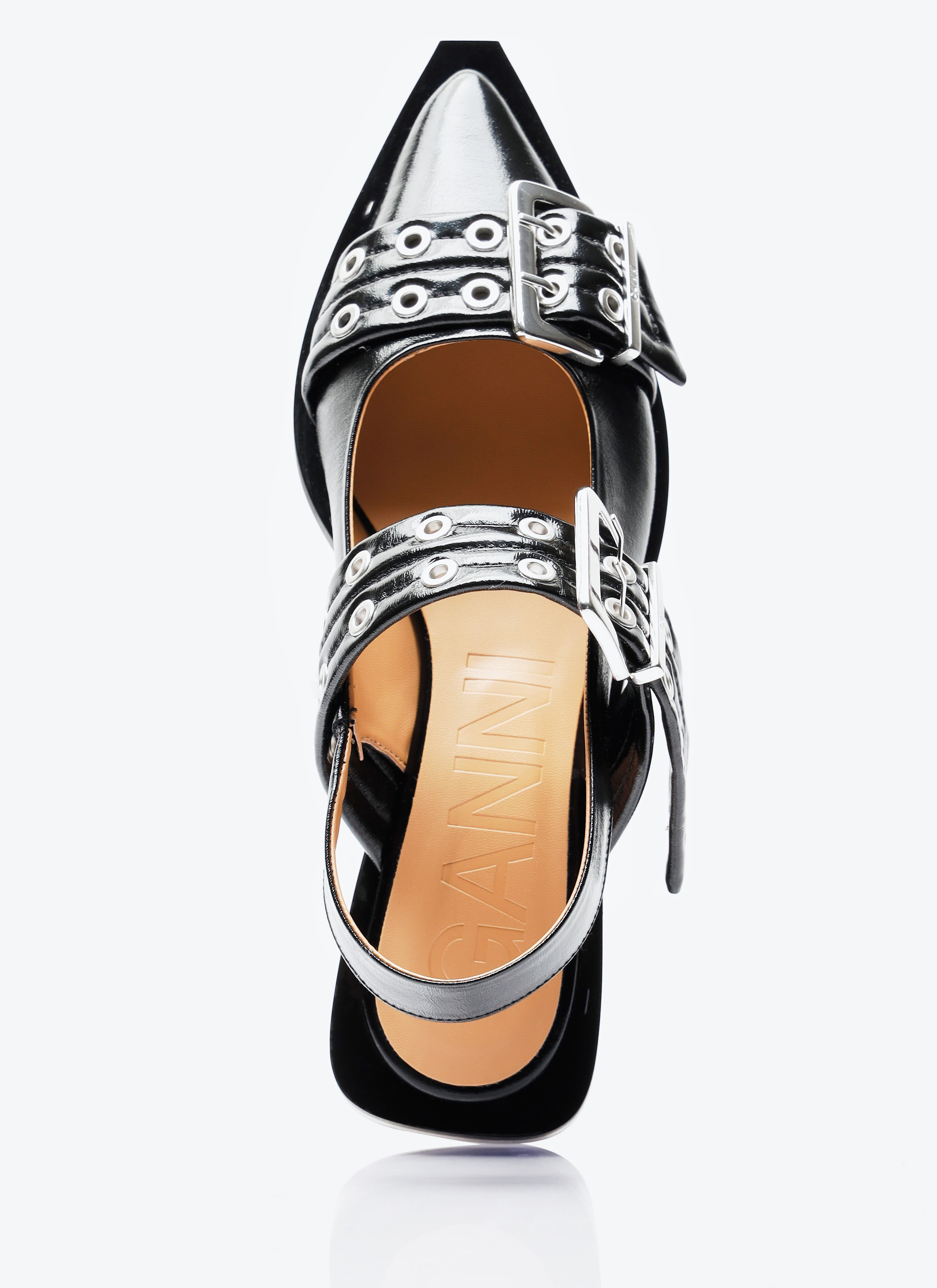 Feminine Buckle Ballerina Flats - 7
