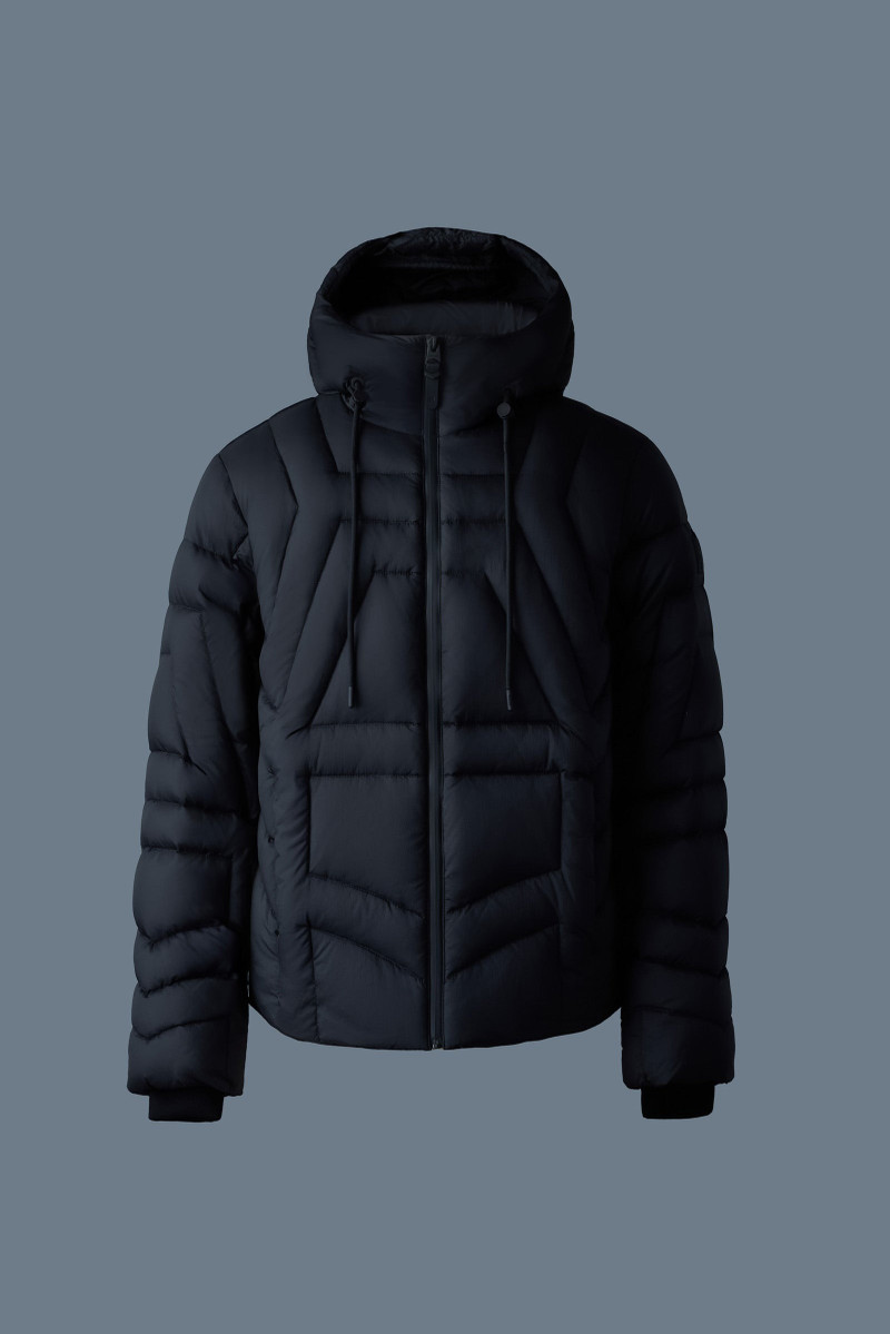 LUKE Softwash Geometrical channel quilt down jacket 1