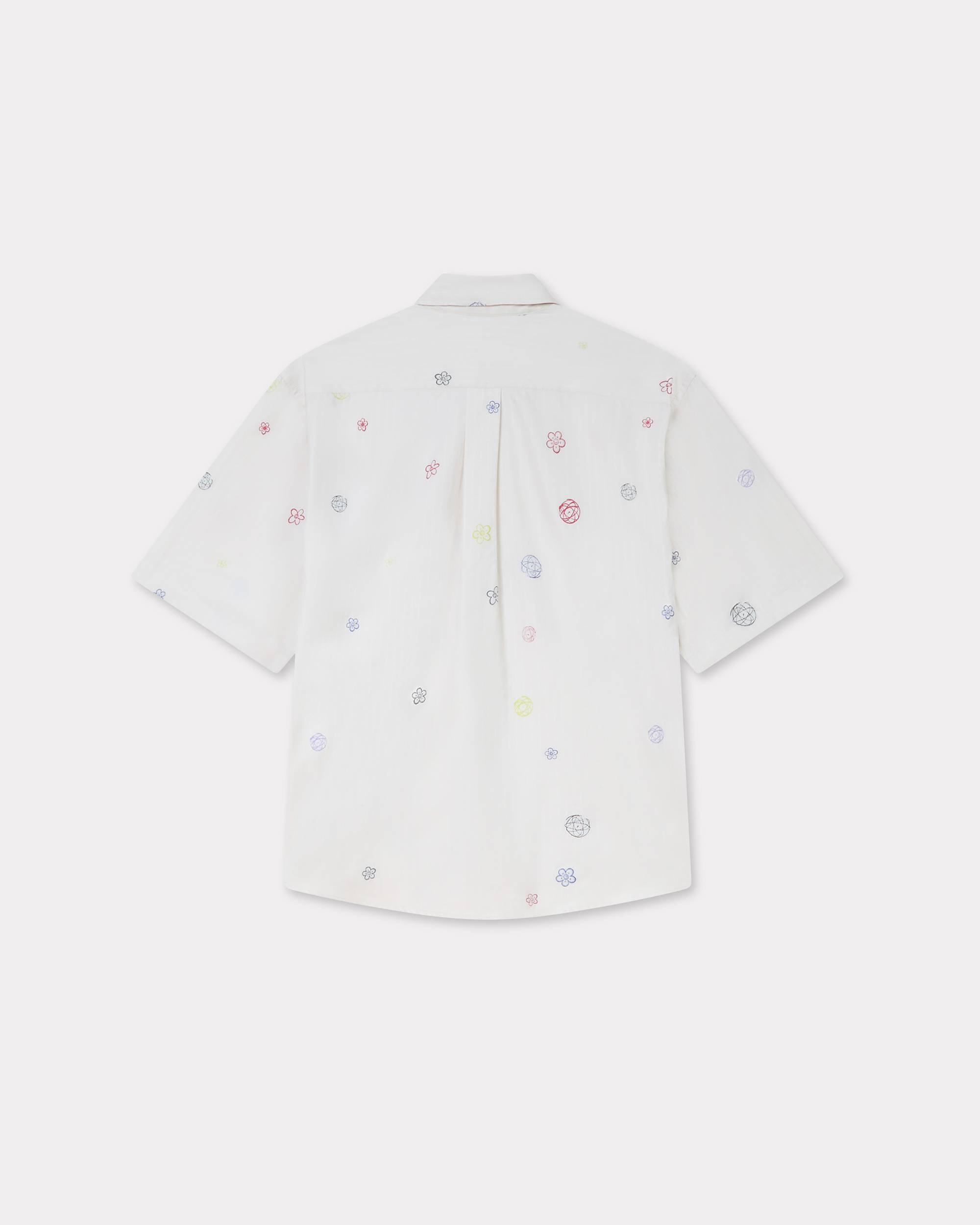 'Kenzo x Futura 2000' embroidered short sleeve shirt in cotton poplin - 2