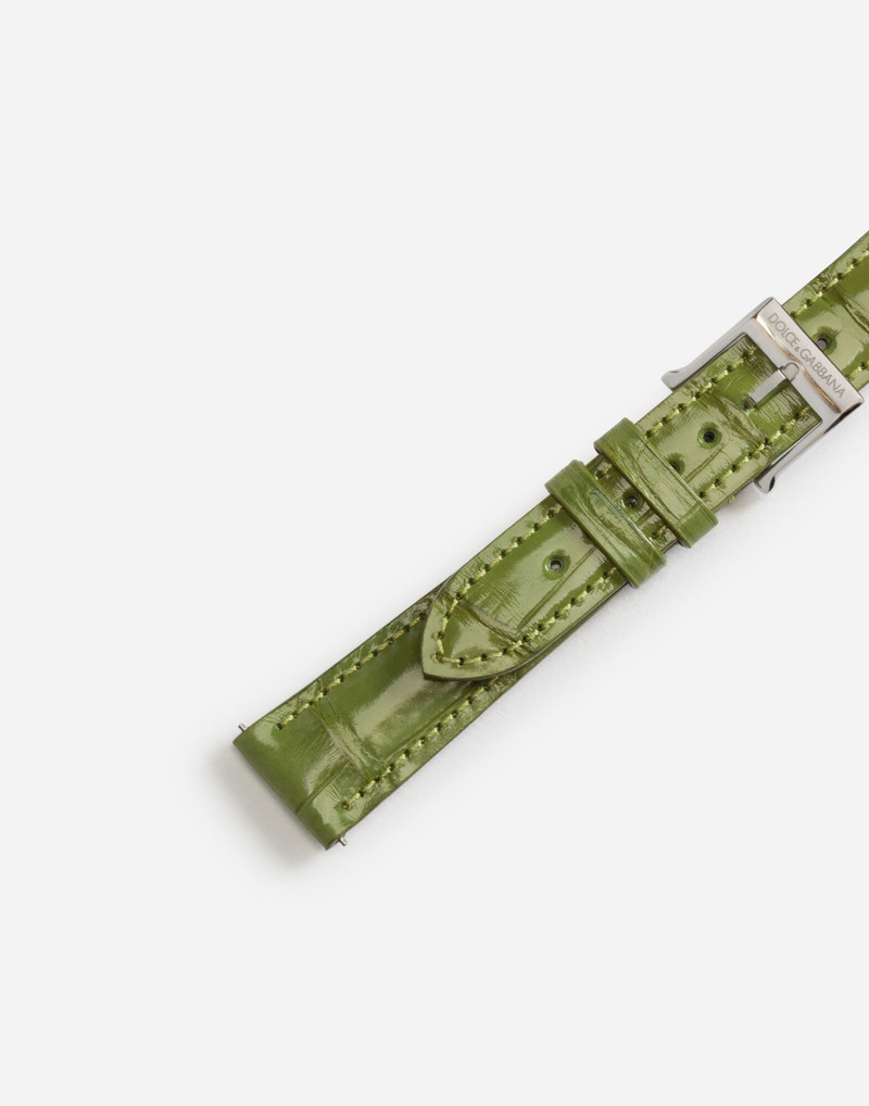 Dolce & Gabbana Alligator strap with buckle and hook in steel outlook
